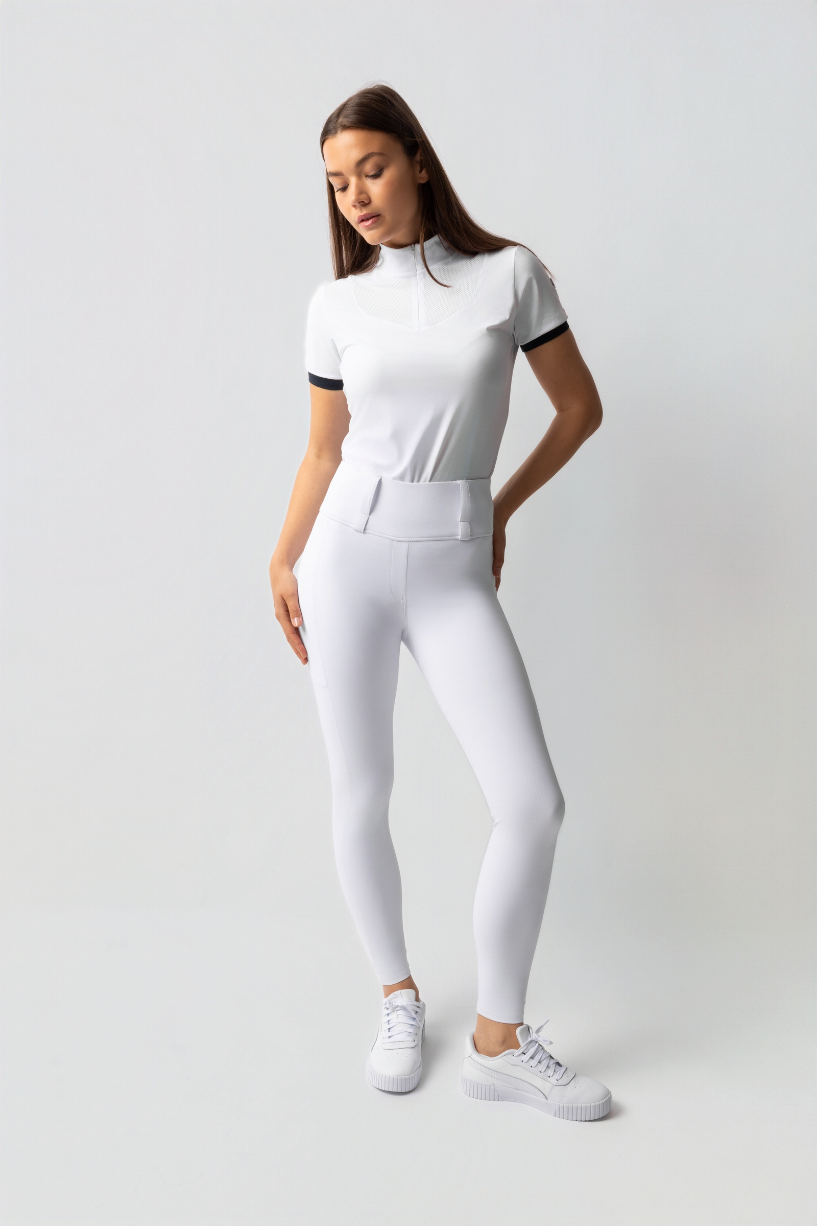 Horze Anya mallas de equitaci&oacute;n para mujer con asiento completo de silicona UPF 50+