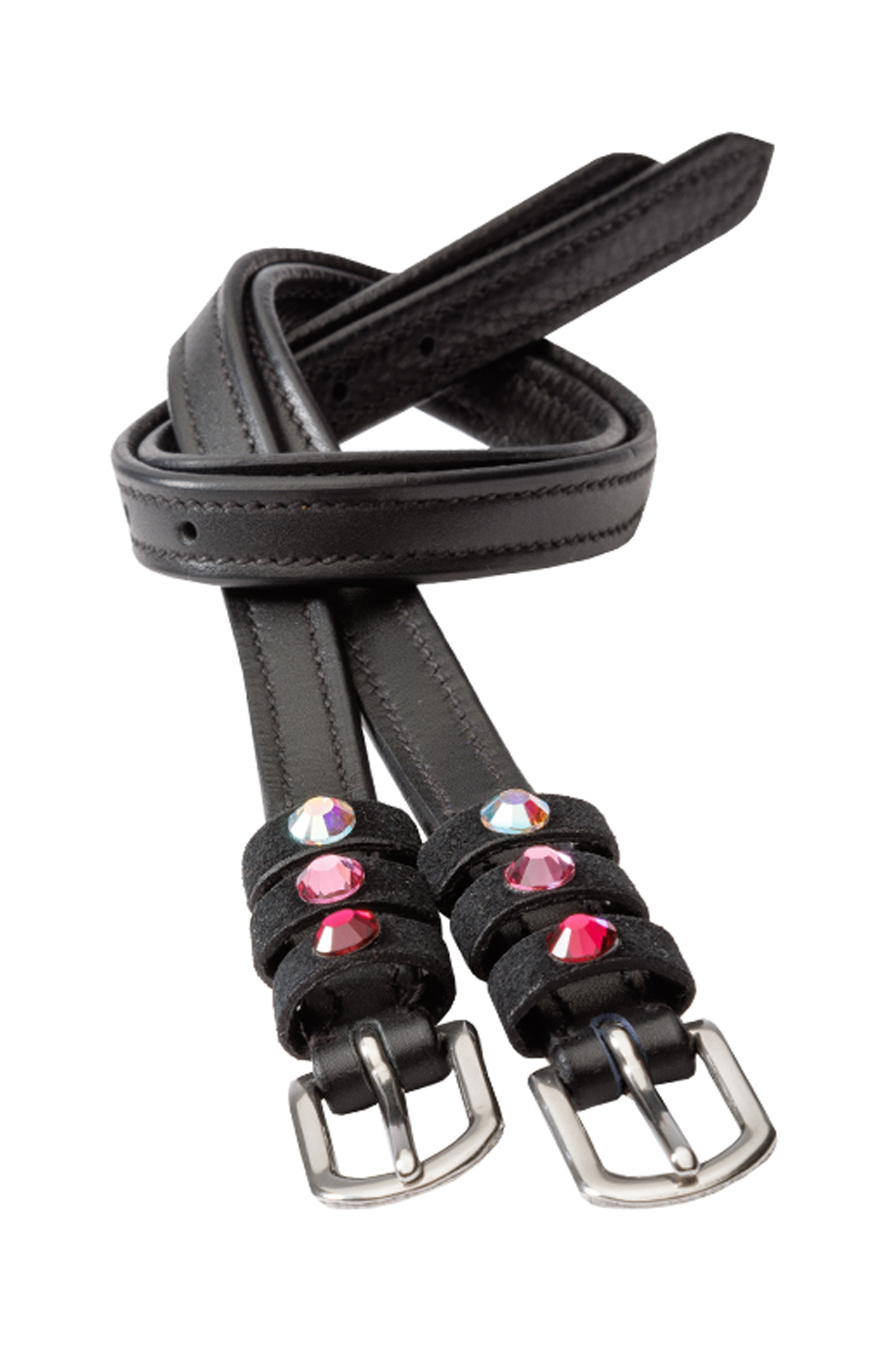 Black/Pink/Green Kavalkade Seasons Dreams Correas para espuelas