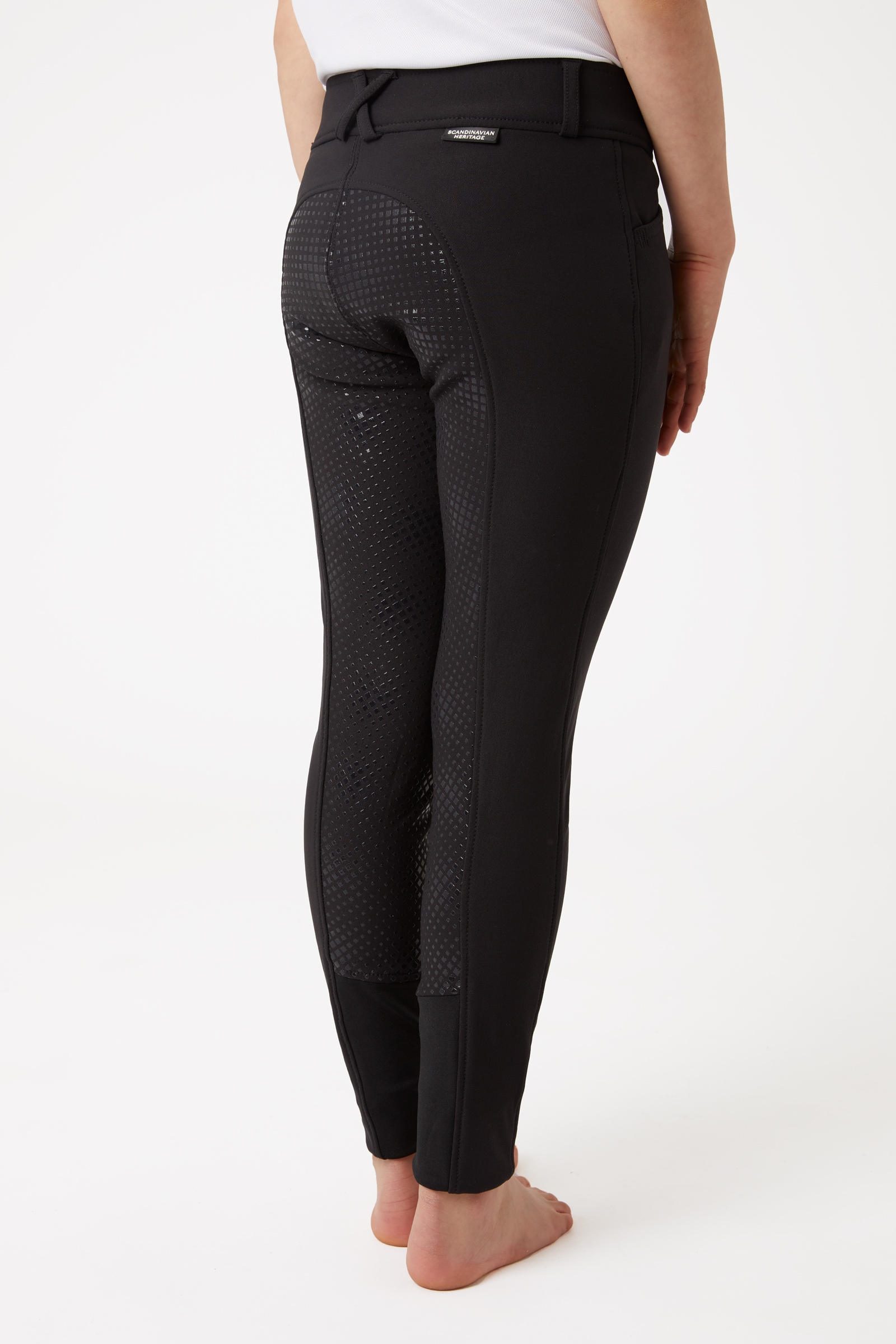 Horze Grand Prix pantalones de equitaci&oacute;n para ni&ntilde;os con asiento completo de silicona