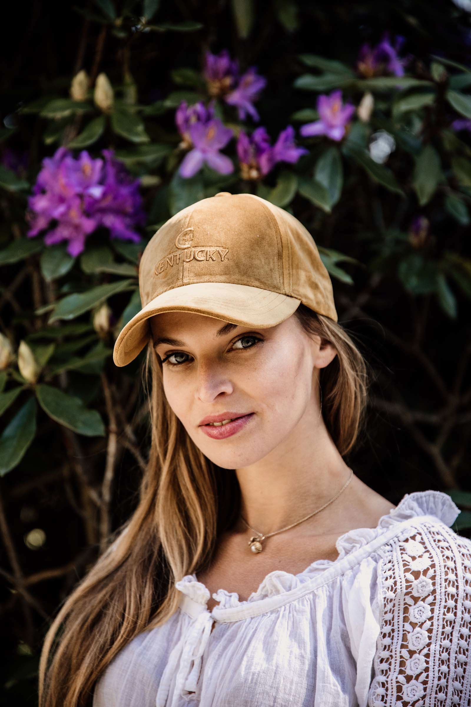 Mustard Gold Gorra de Terciopelo Kentucky Horsewear