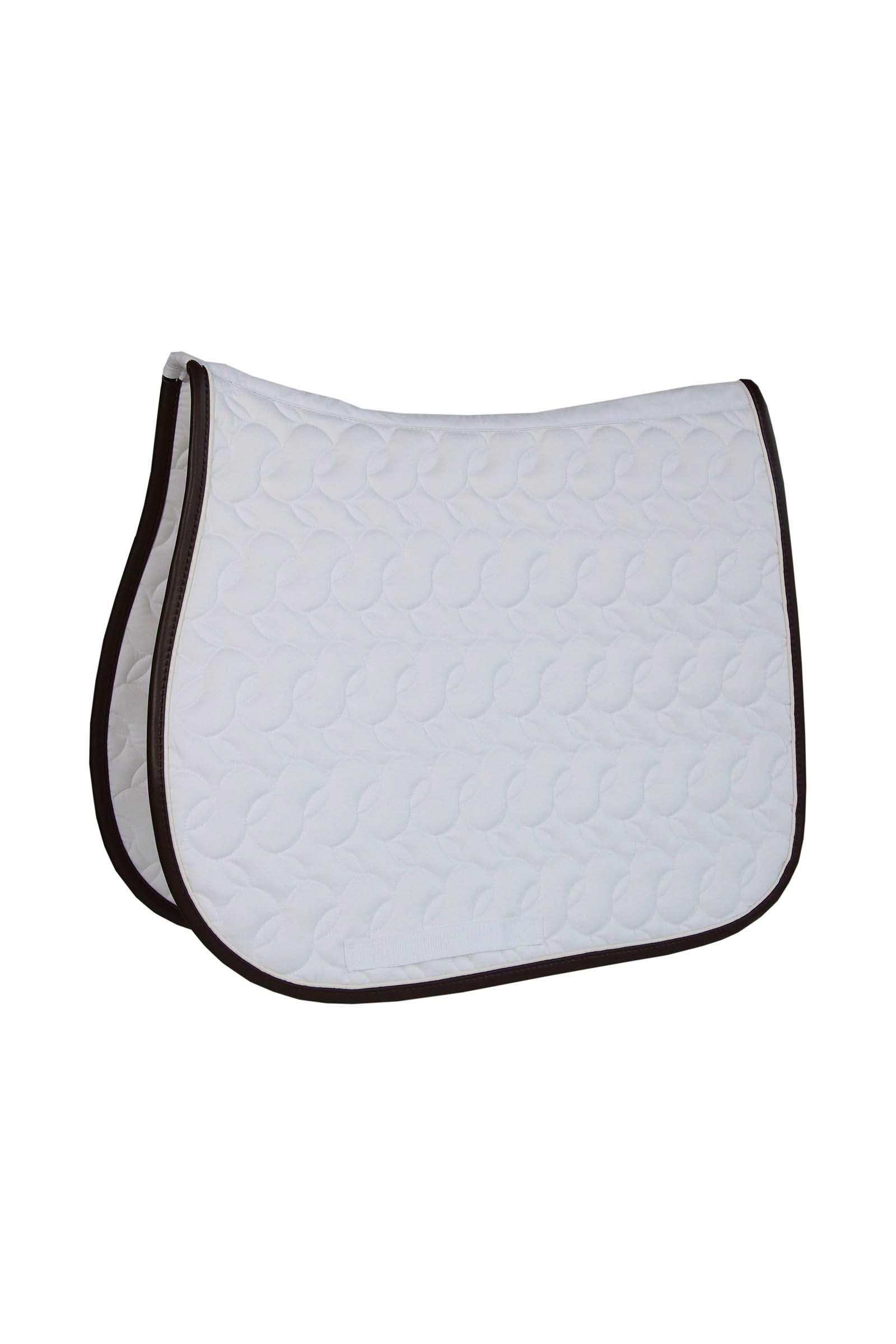White/White/Brown Kentucky Horsewear Saddle Pad Absorb No Logo