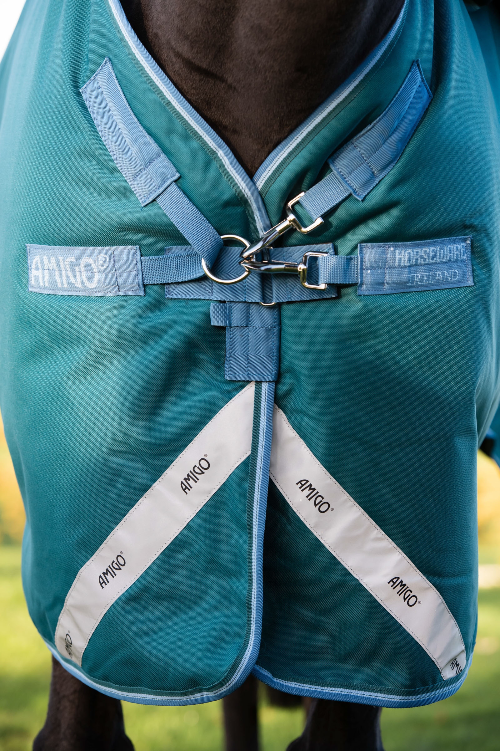 Horseware Amigo Bravo 12 Plus manta de exterior con cuello desmontable, 400g