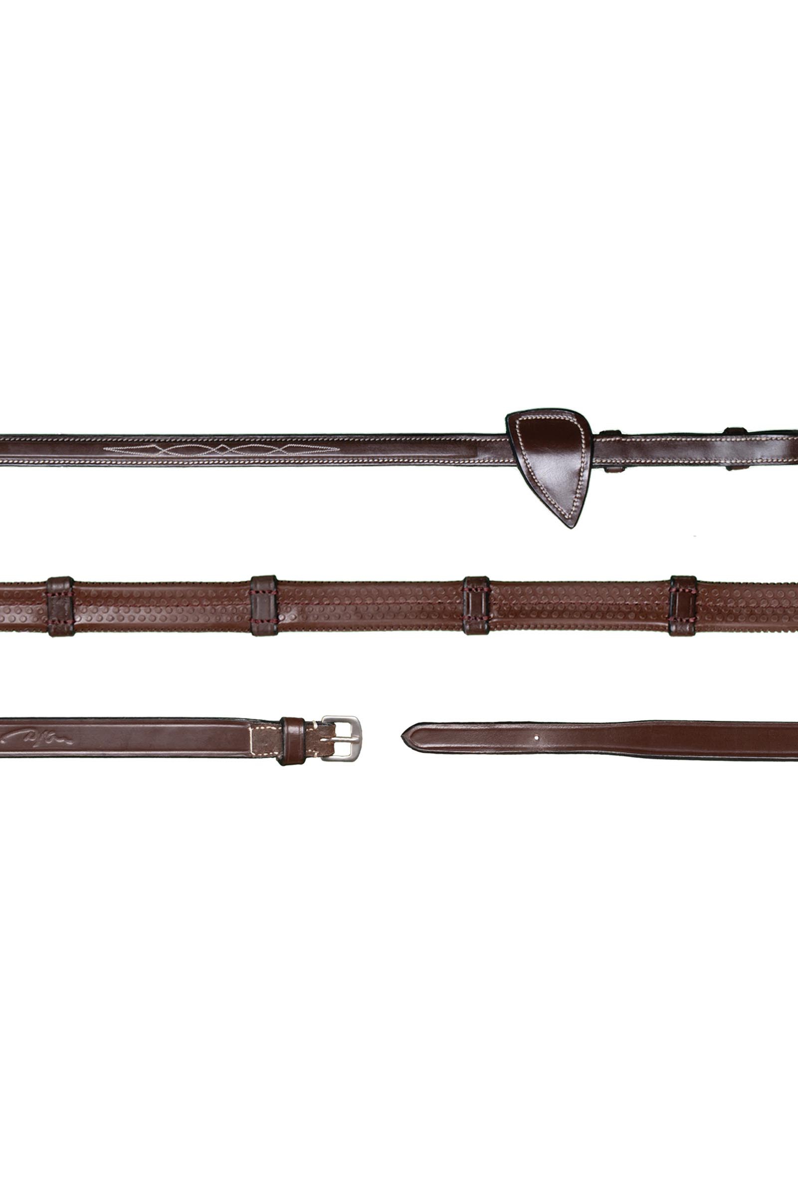 Dy'on US-Collection riendas de goma 13 mm con 7 topes de cuero  