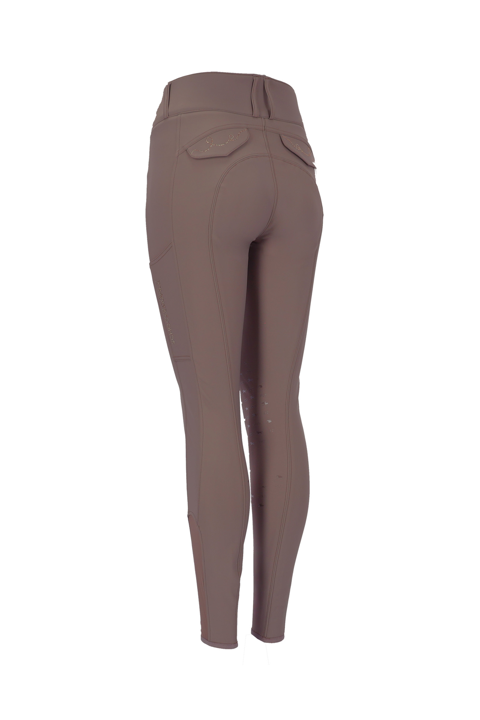 taupe Pantalones de Montar con Refuerzo de Rodilla para Mujer Schockem&ouml;hle Sports Darleen