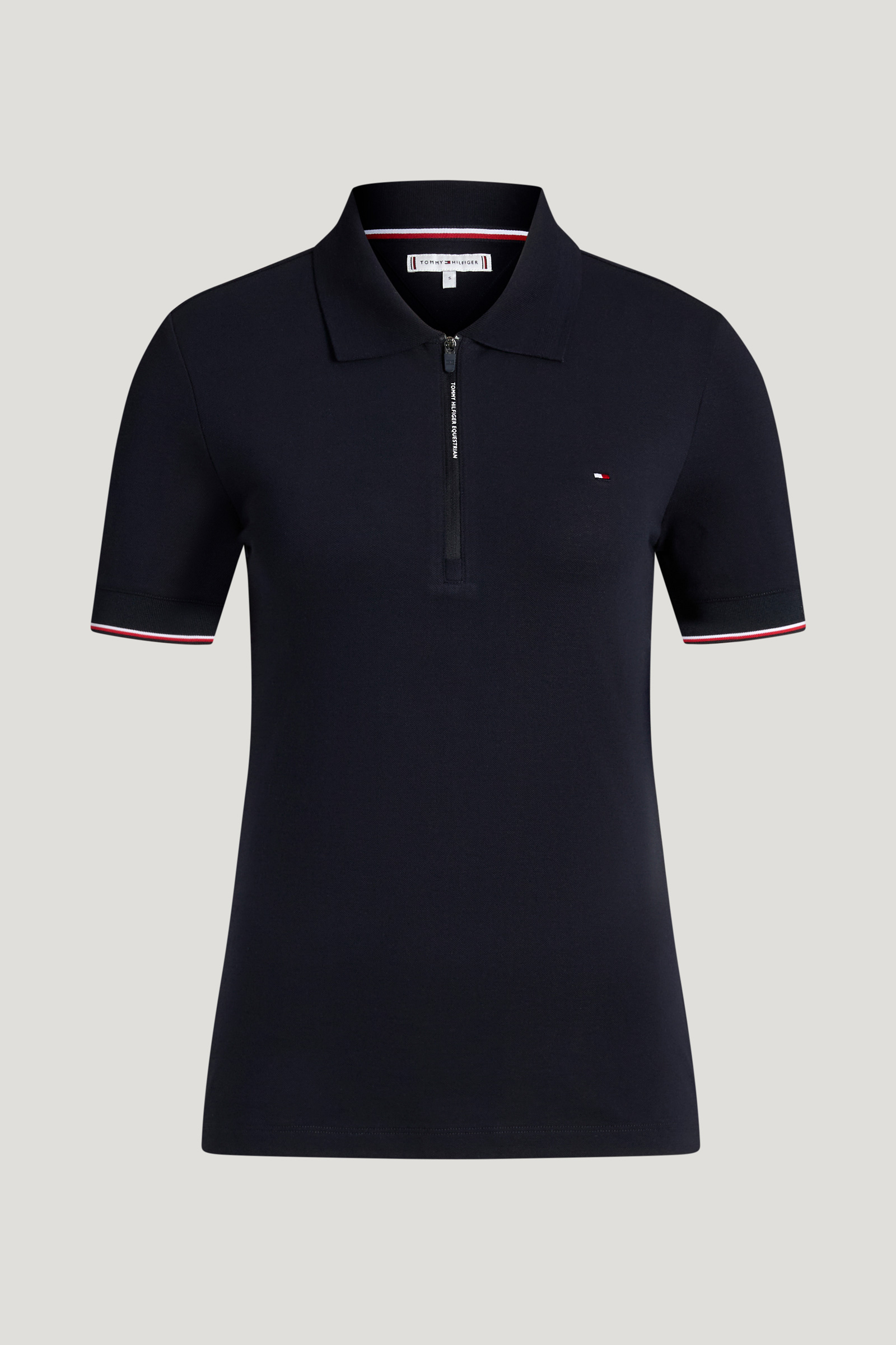 Tommy Hilfiger Equestrian Anaheim polo para mujer con cremallera