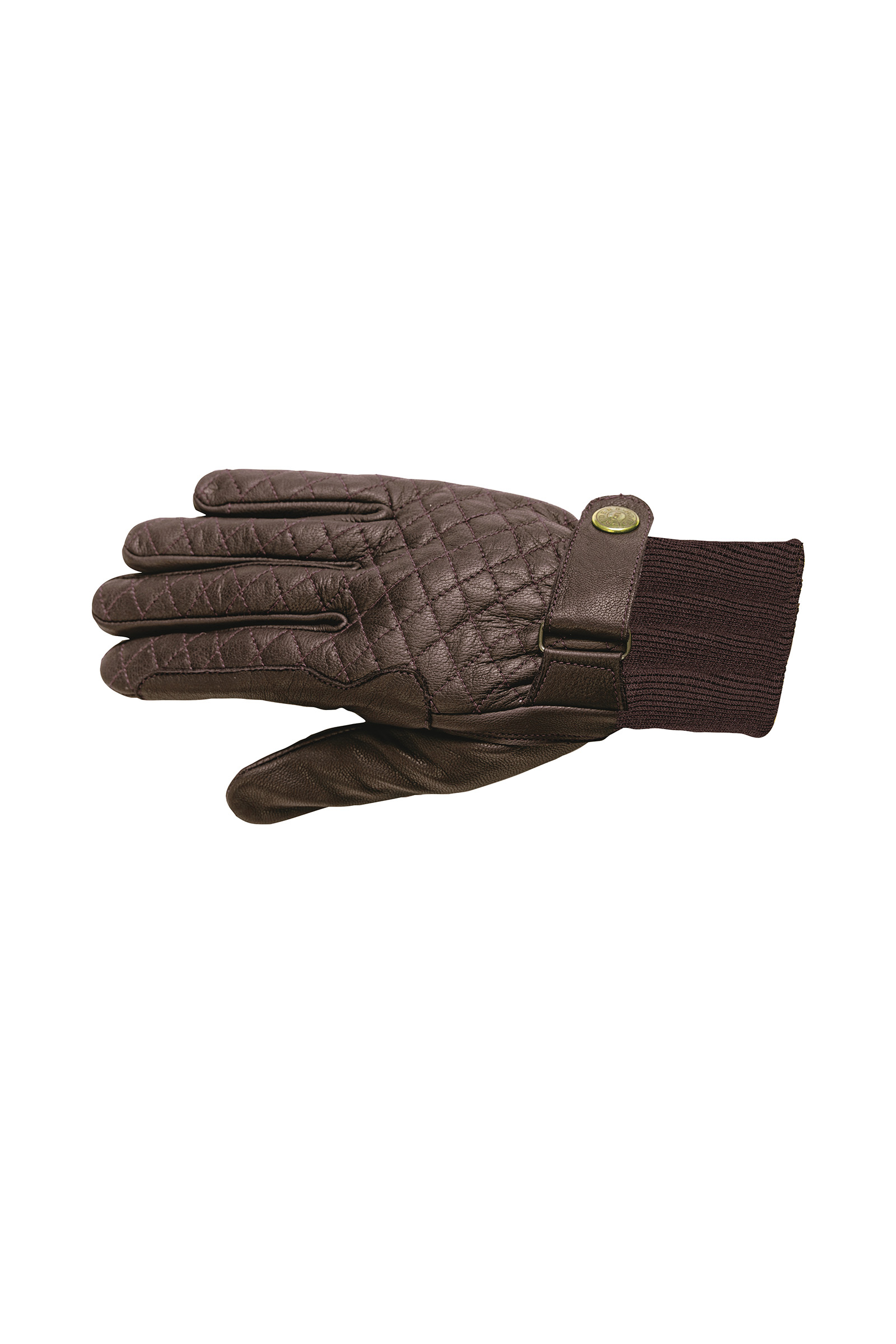 Brown RSL Kitzbuhel Guantes de equitación de invierno de cuero