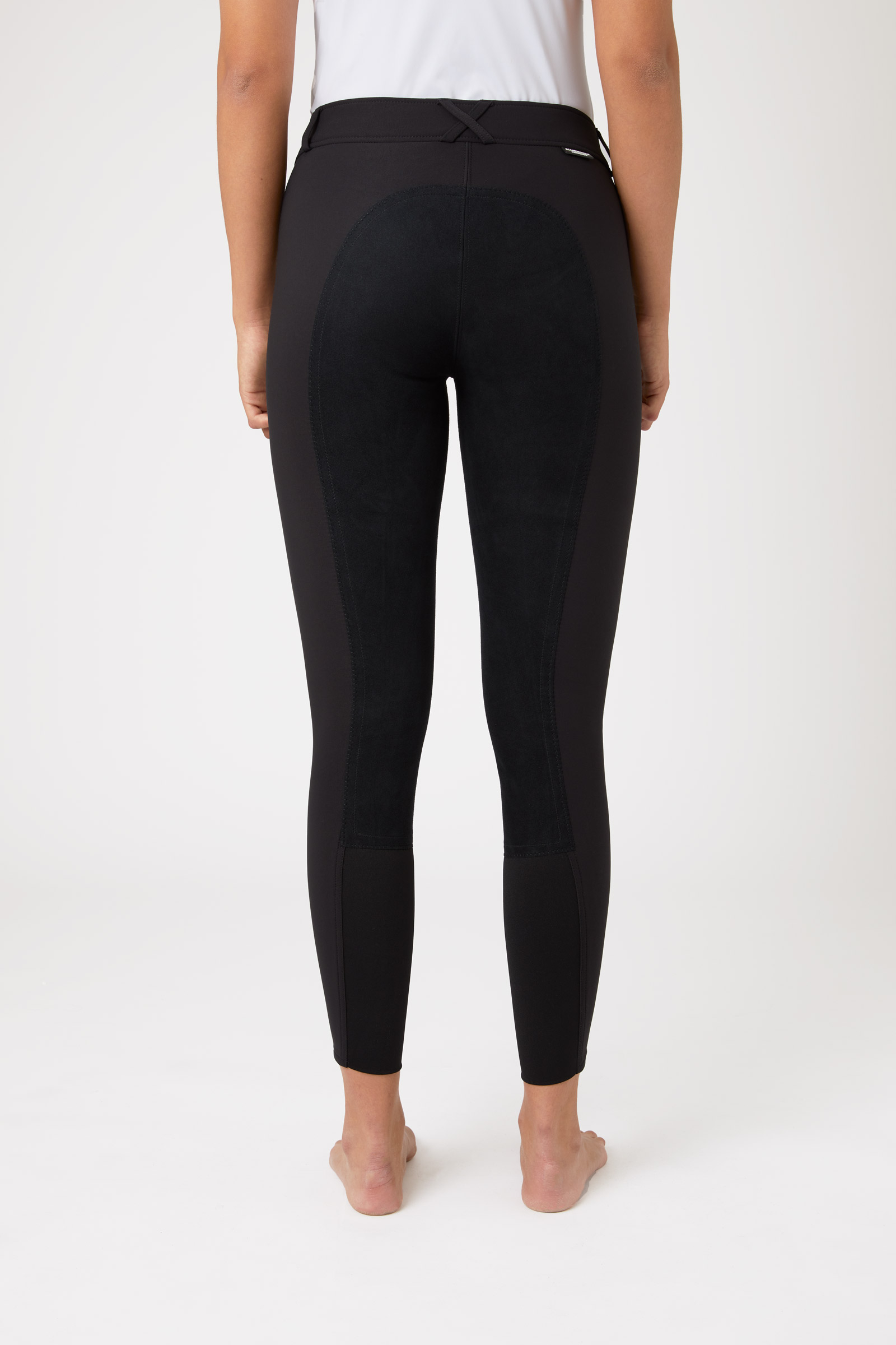 Horze Grand Prix pantalones de montar para mujer con asiento completo de cuero, UPF 50+