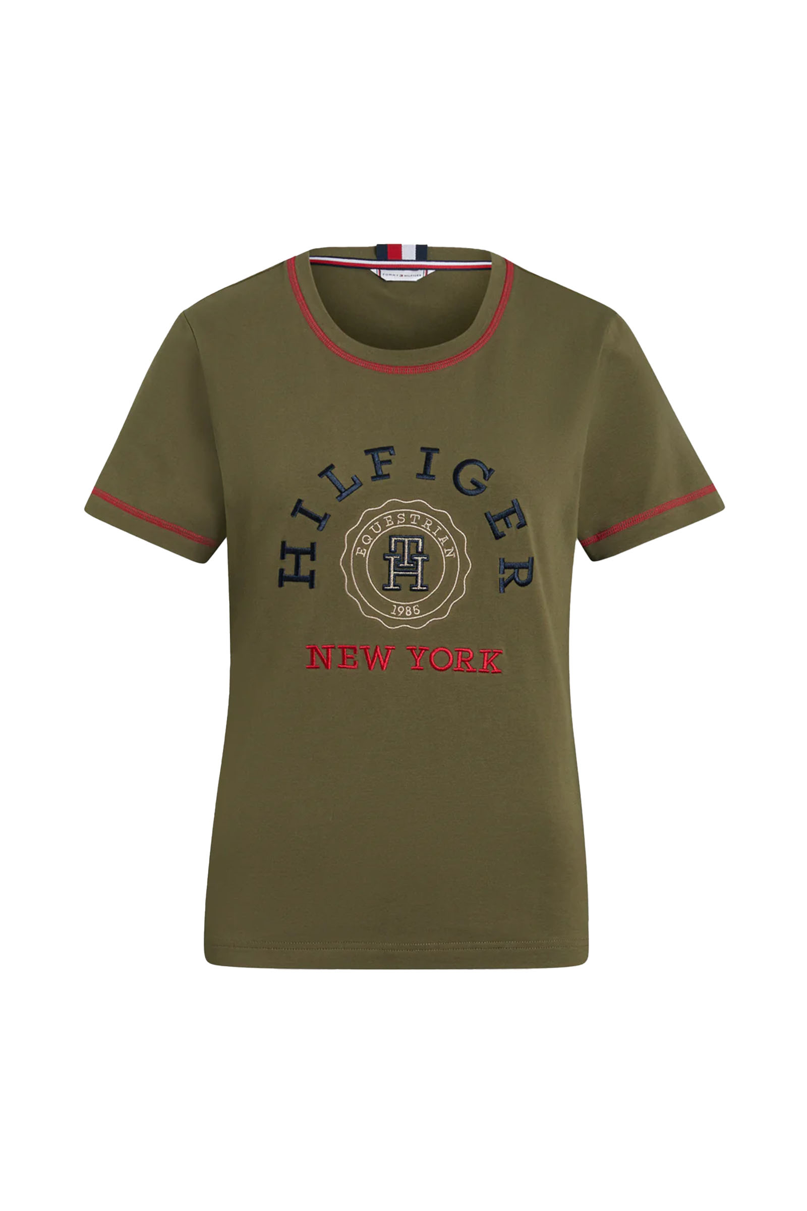 UTILITY OLIVE Tommy Hilfiger Equestrian Newport camiseta gr&aacute;fica