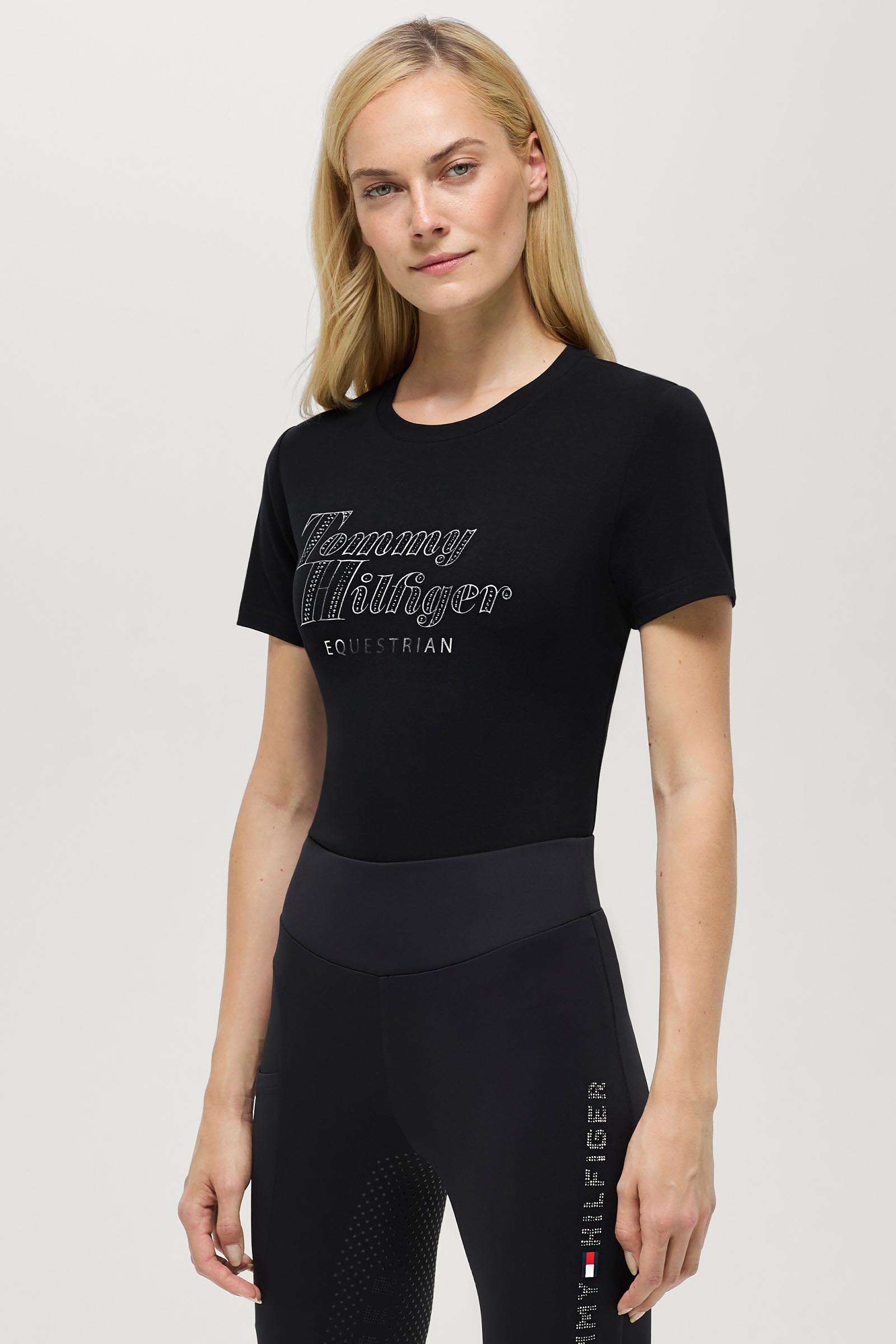 Tommy Hilfiger Equestrian Malibu camiseta para mujer con pedrer&iacute;a