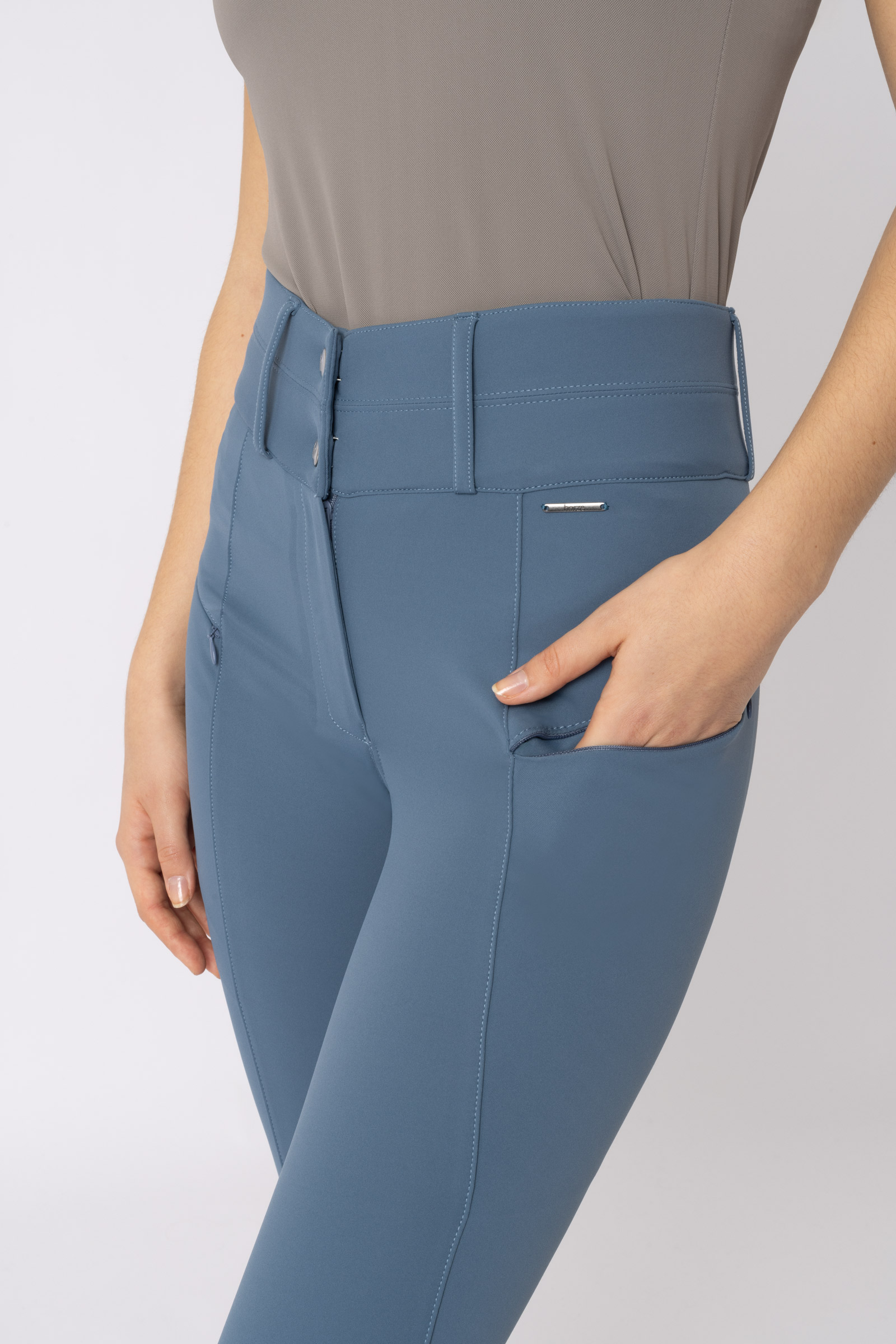 Pantalones de Montar con Refuerzo de Rodilla y Cintura Alta para Mujer Horze Sophie