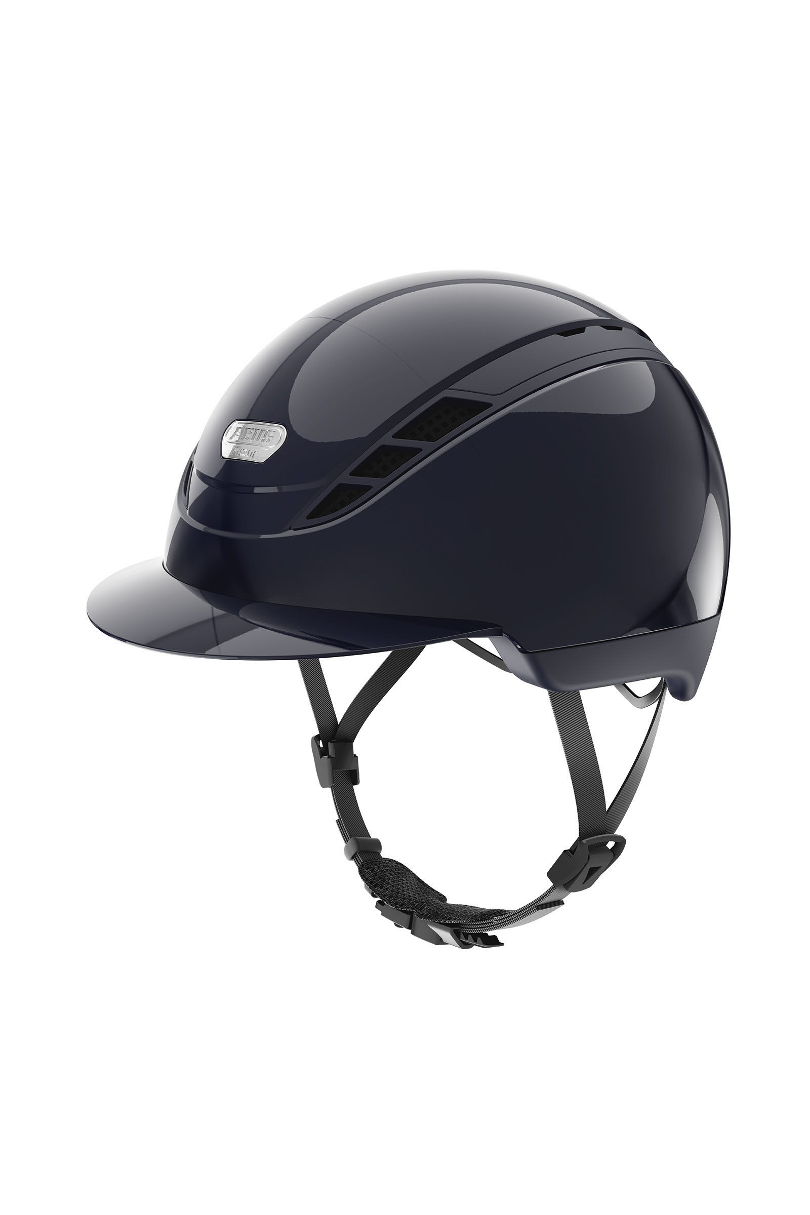 Dark Blue/ Shiny Abus Pikeur AirDuo Casco de Equitaci&oacute;n