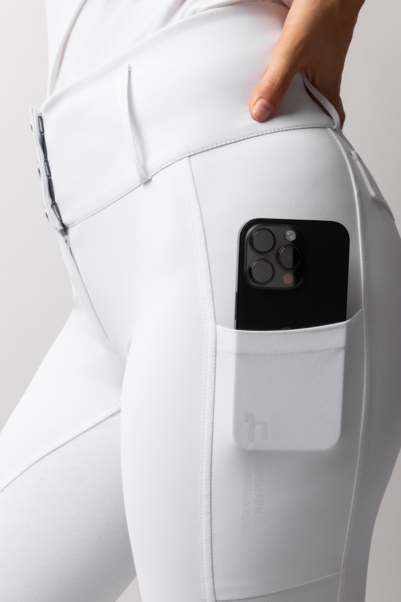 Horze Leonie pantalones de equitaci&oacute;n para mujer con asiento completo de silicona UPF 40+