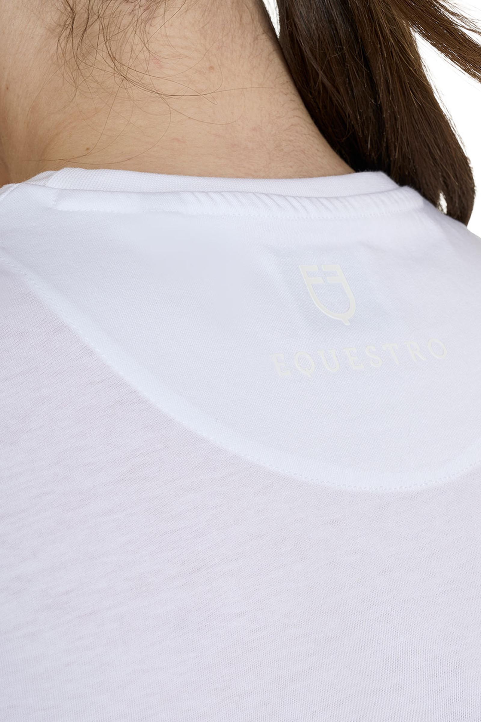 Equestro SS2026 Camiseta algod&oacute;n logo brillante mujer  