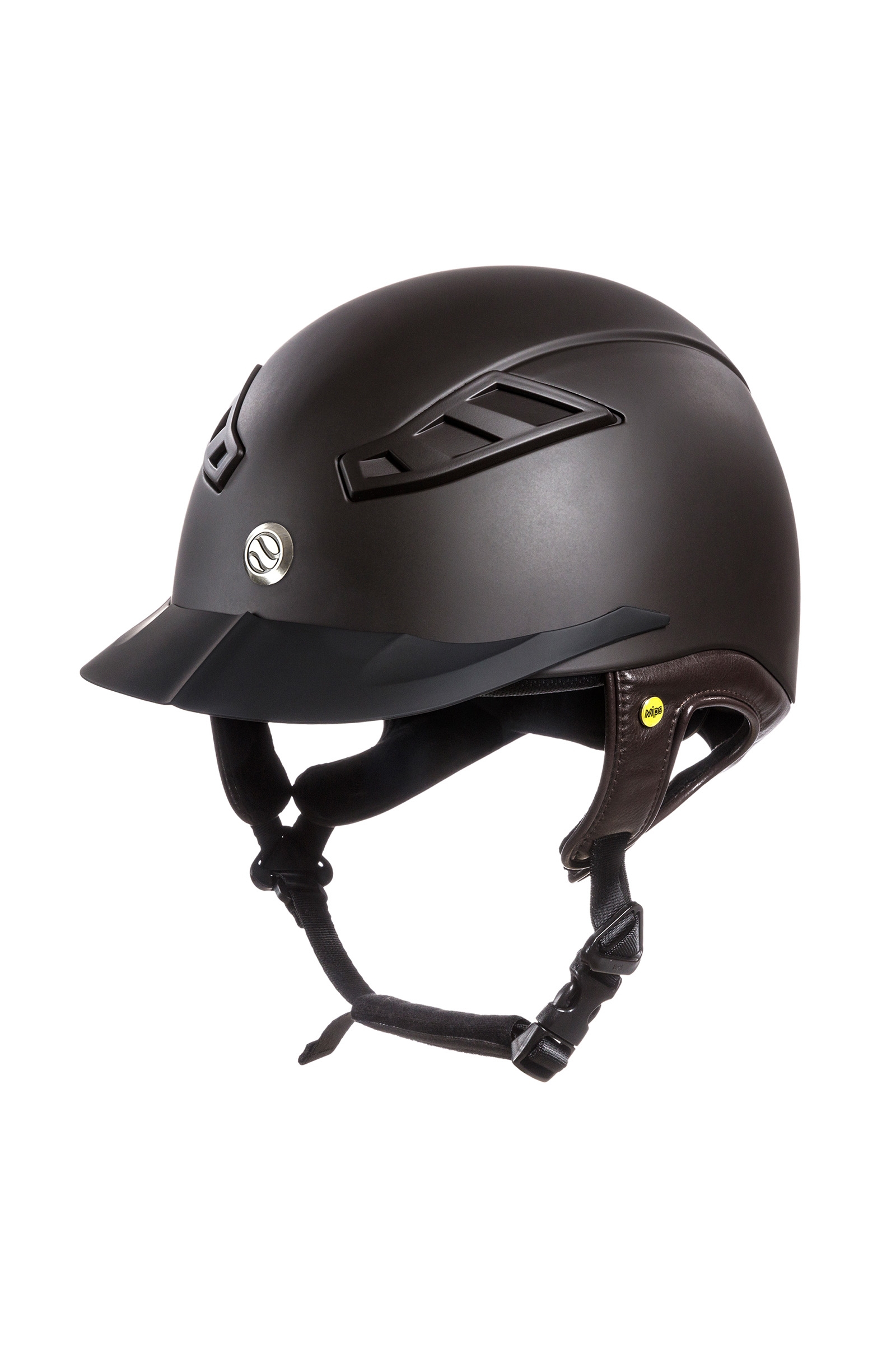 Brown Casco de Equitación Parte Superior Lisa Back on Track EQ3 MIPS Lynx