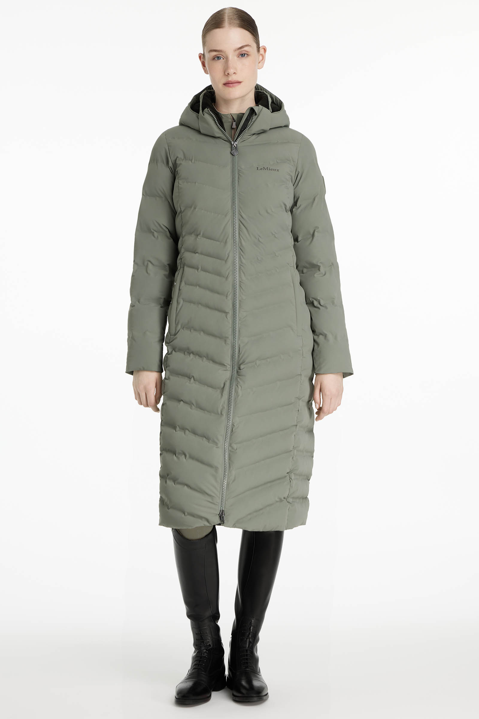 LeMieux Hayley abrigo acolchado largo e impermeable para mujer