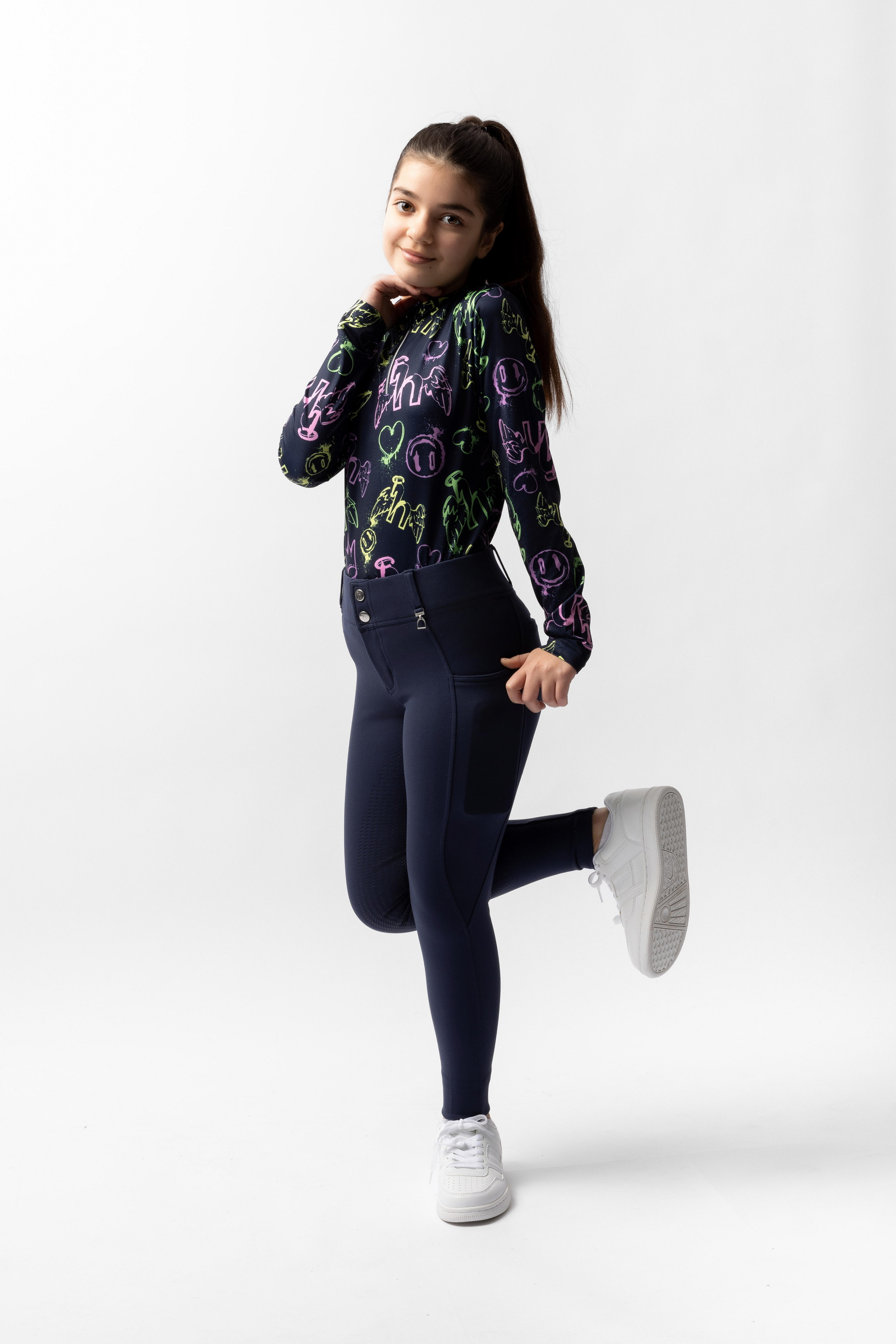 Horze Mira Pantalones de montar para niños con culera de silicona