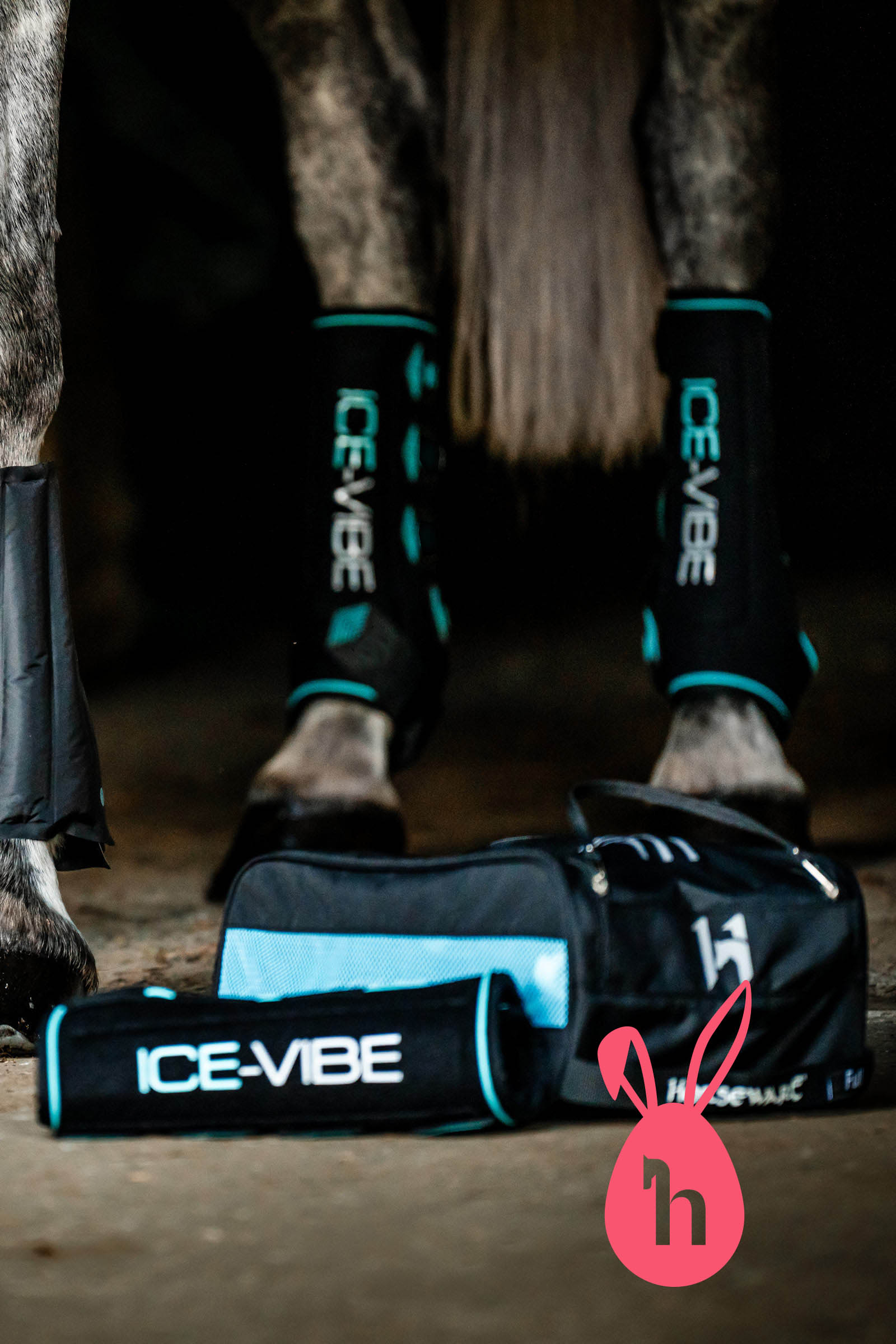 Horseware Ice-Vibe protectores refrigerantes con vibraci&oacute;n (par)