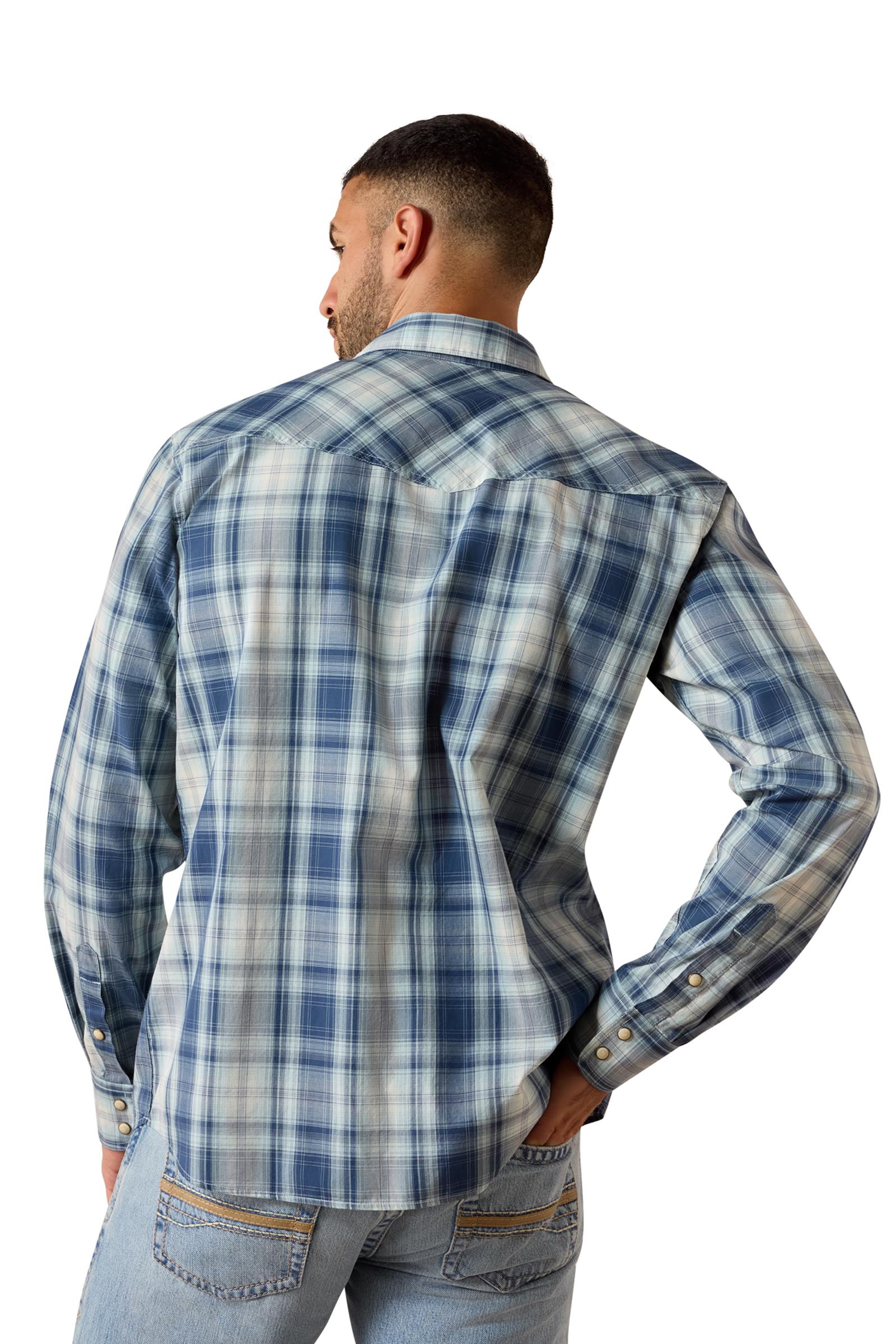 Ariat Retro Heathcliff camisa ajustada para hombre con botones a presi&oacute;n