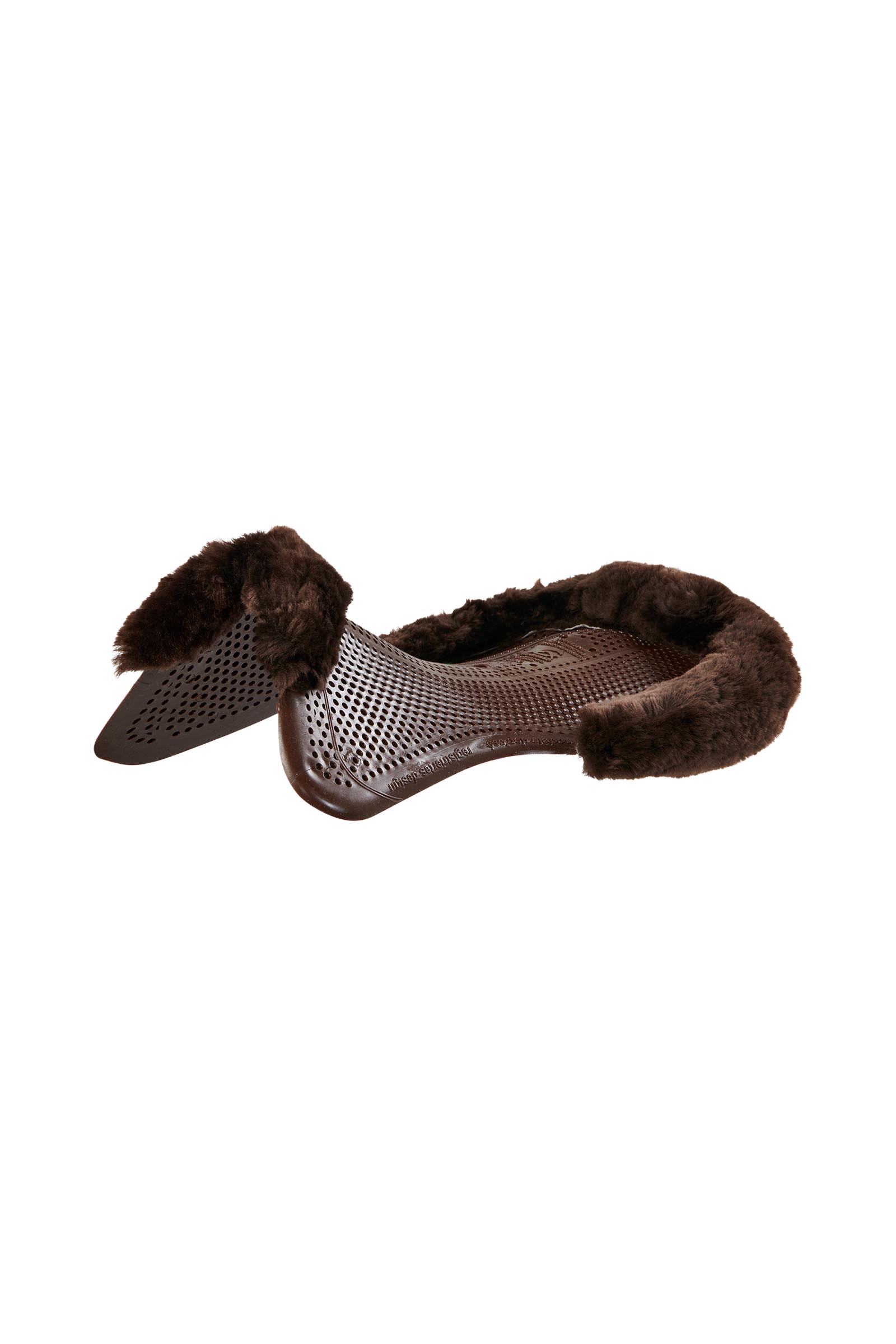 Brown/Brown Acavallo mantilla terap&eacute;utica Just Gel con recorte y piel de oveja  