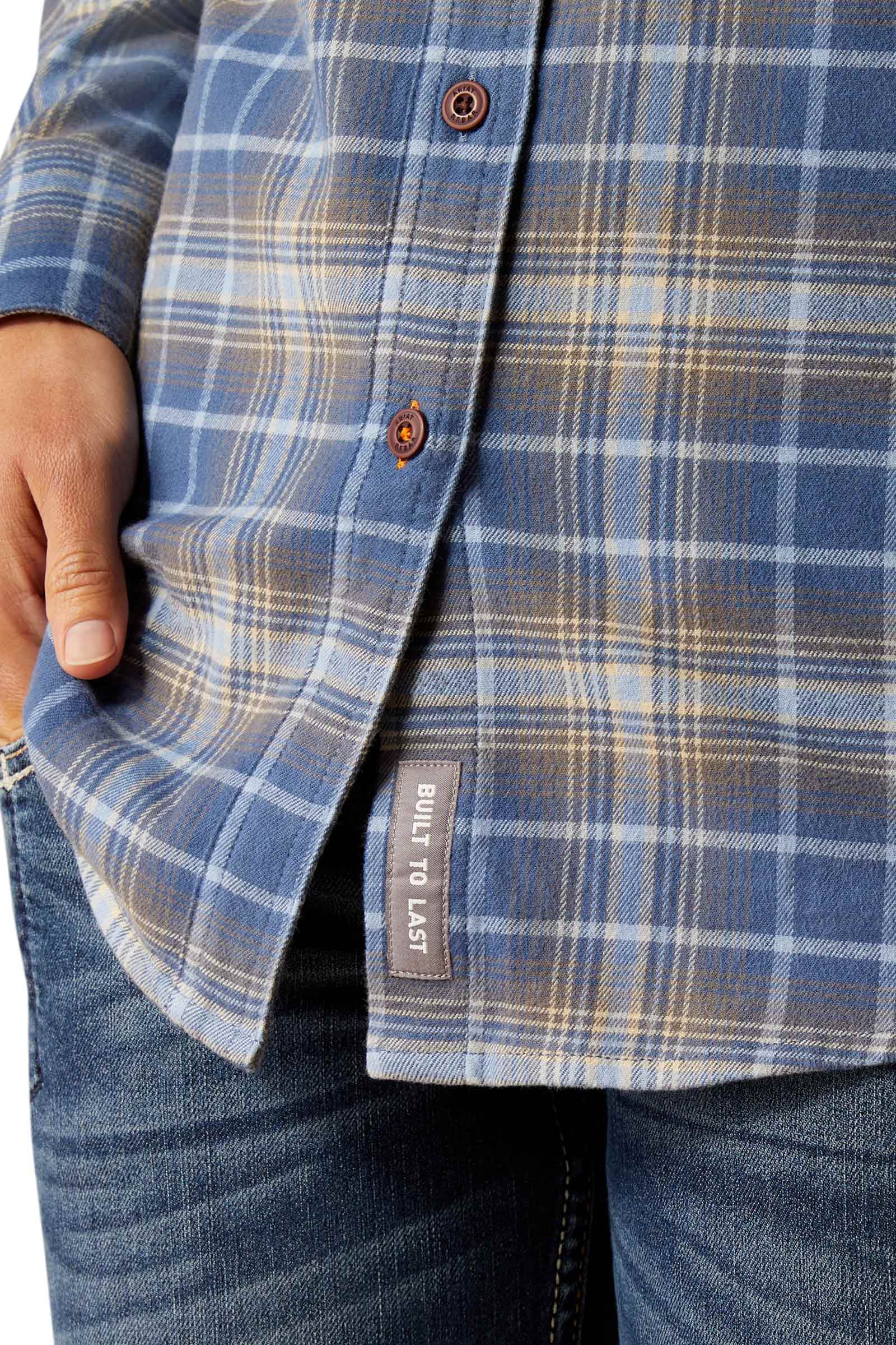 Camisa de Trabajo Manga Larga Franela DuraStretch para Mujer Ariat Rebar