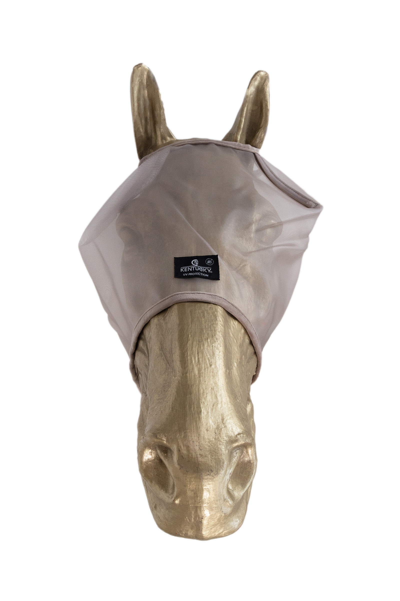Beige M&aacute;scara Anti-Moscas sin Orejas Kentucky Horsewear Classic