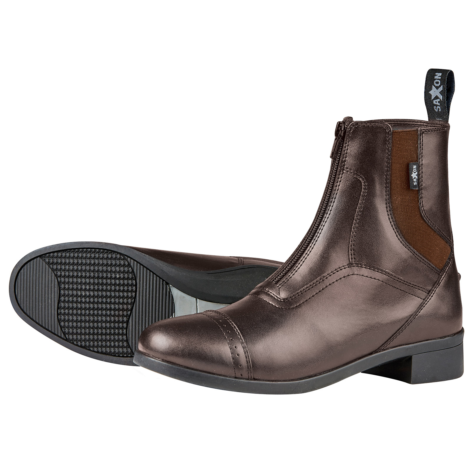 Brown Saxon Syntovia Zip Paddock Boots