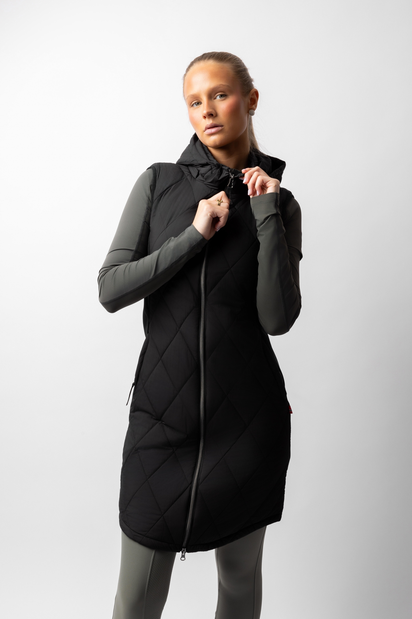 B Vertigo Agnetha chaleco largo acolchado para mujer  