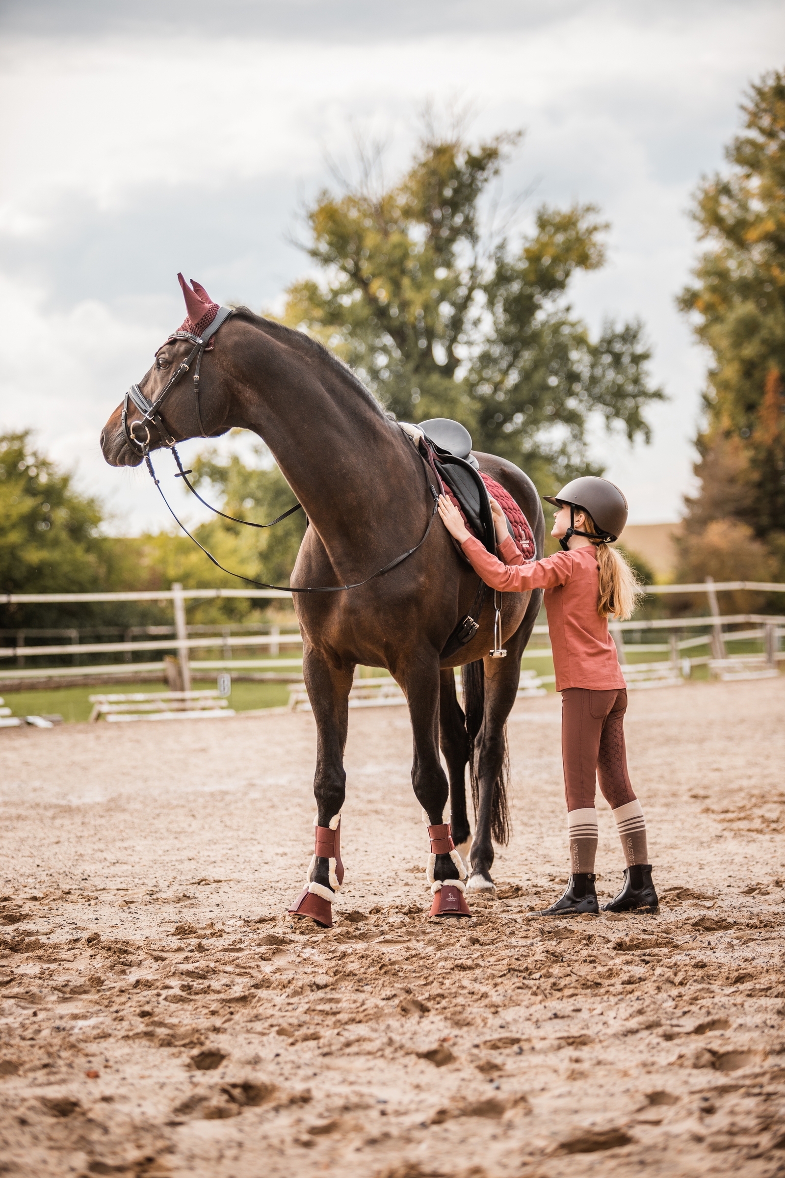 Pantalones de Montar con Agarre Completo de Silicona con Bolsillo para Teléfono para Adolescentes Horze Leighton
