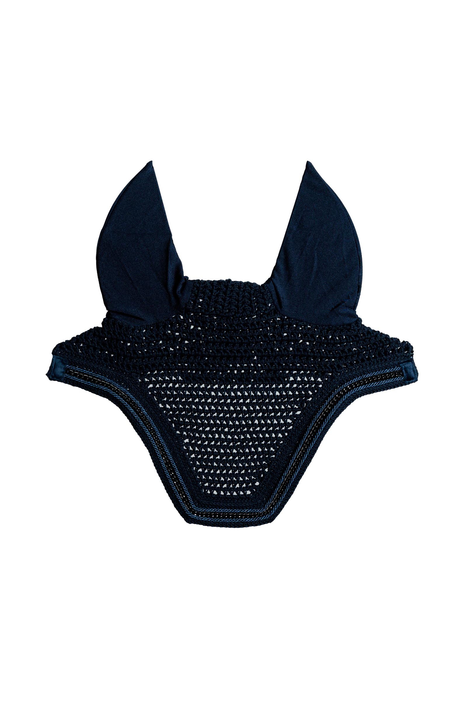 Navy Kentucky Horsewear orejeras Wellington con cadena met&aacute;lica  