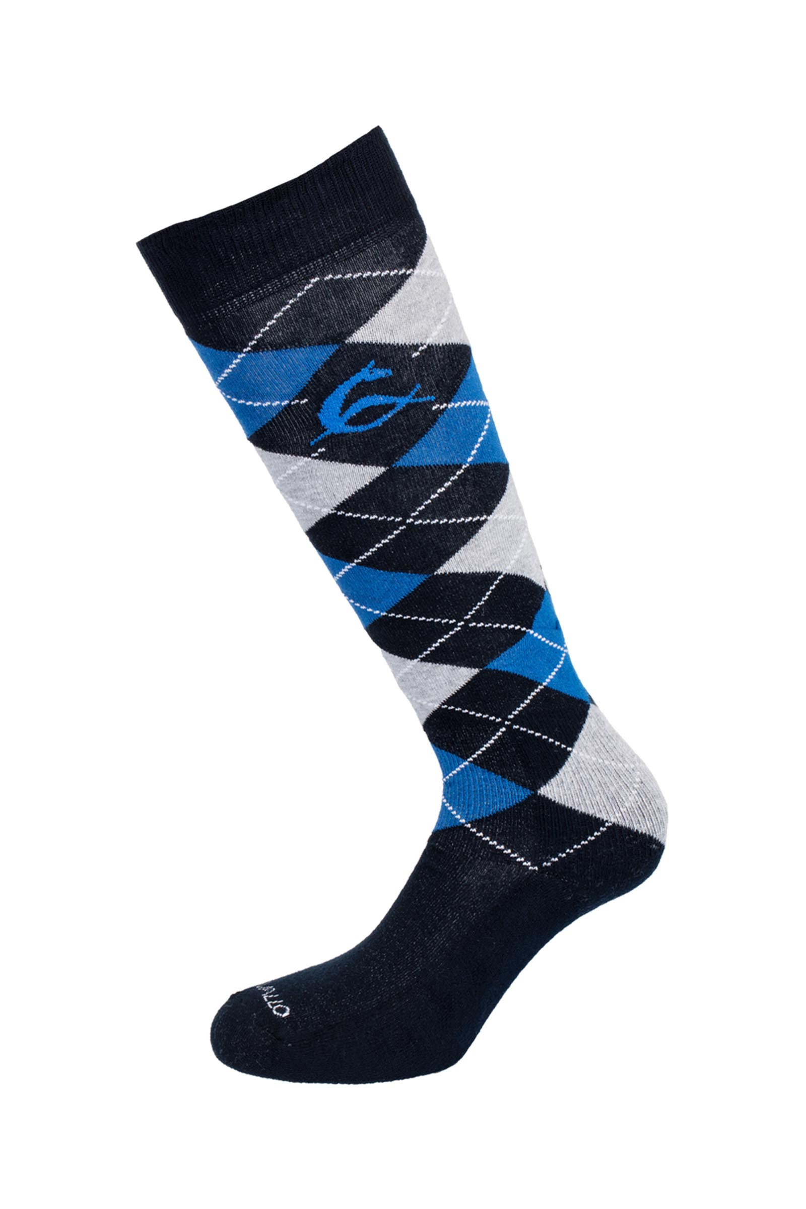 Acavallo Calcetines de algod&oacute;n con patr&oacute;n de diamantes