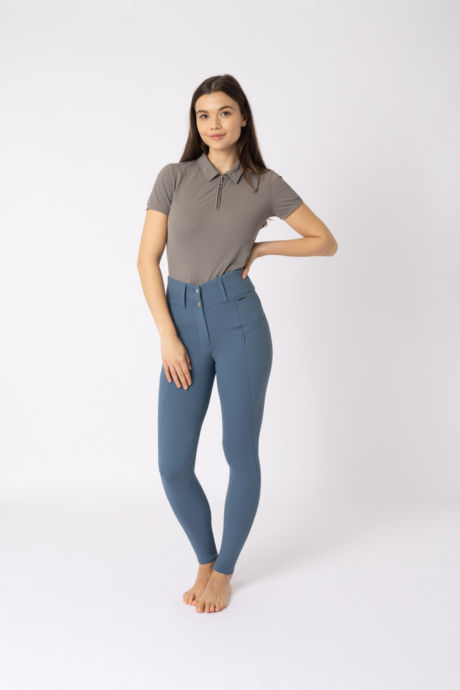 Pantalones de Montar con Refuerzo de Rodilla y Cintura Alta para Mujer Horze Sophie