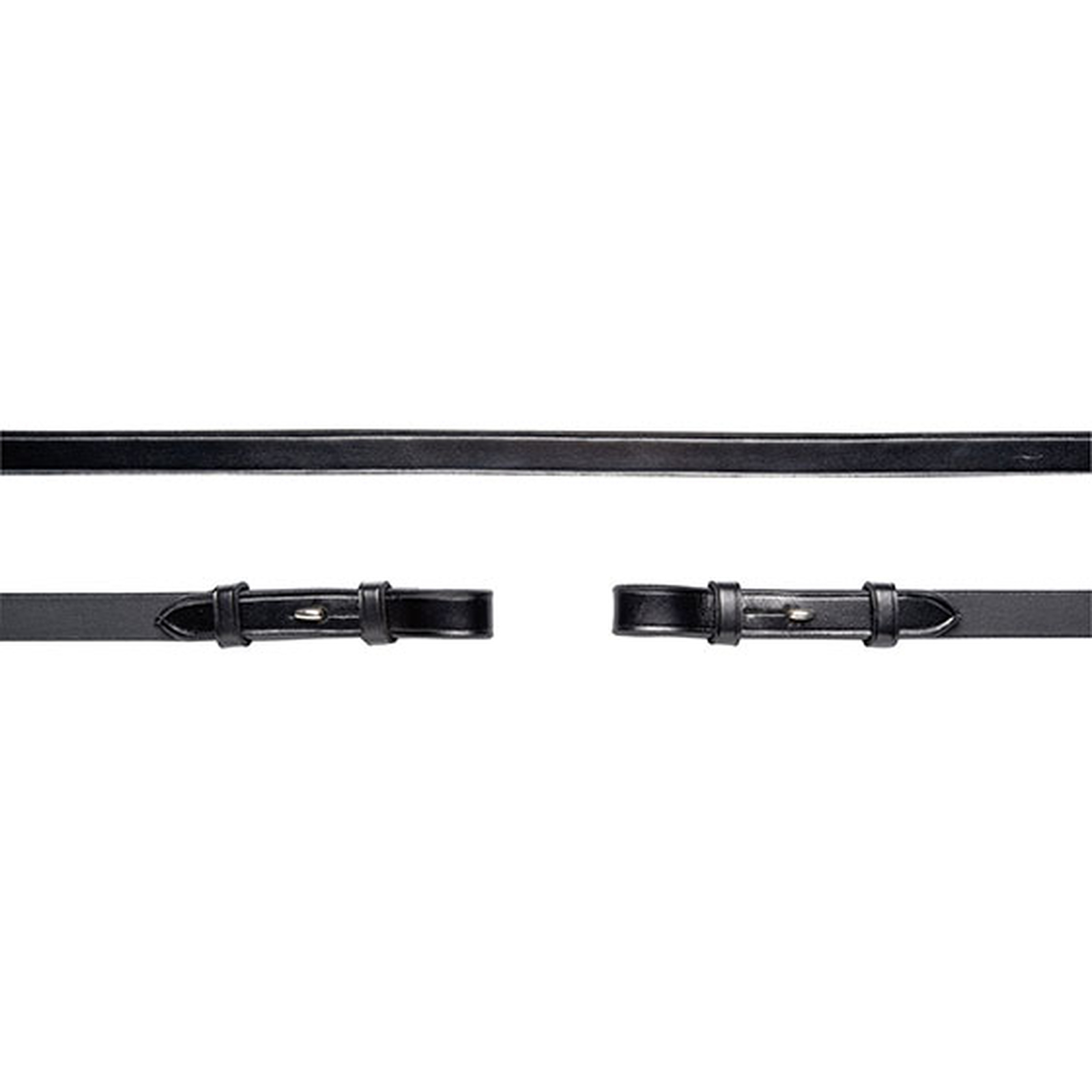 Riendas de cuero Schockem&ouml;hle Sports, gancho y esp&aacute;rrago, 16 mm, sin tope, sin tope de martingala