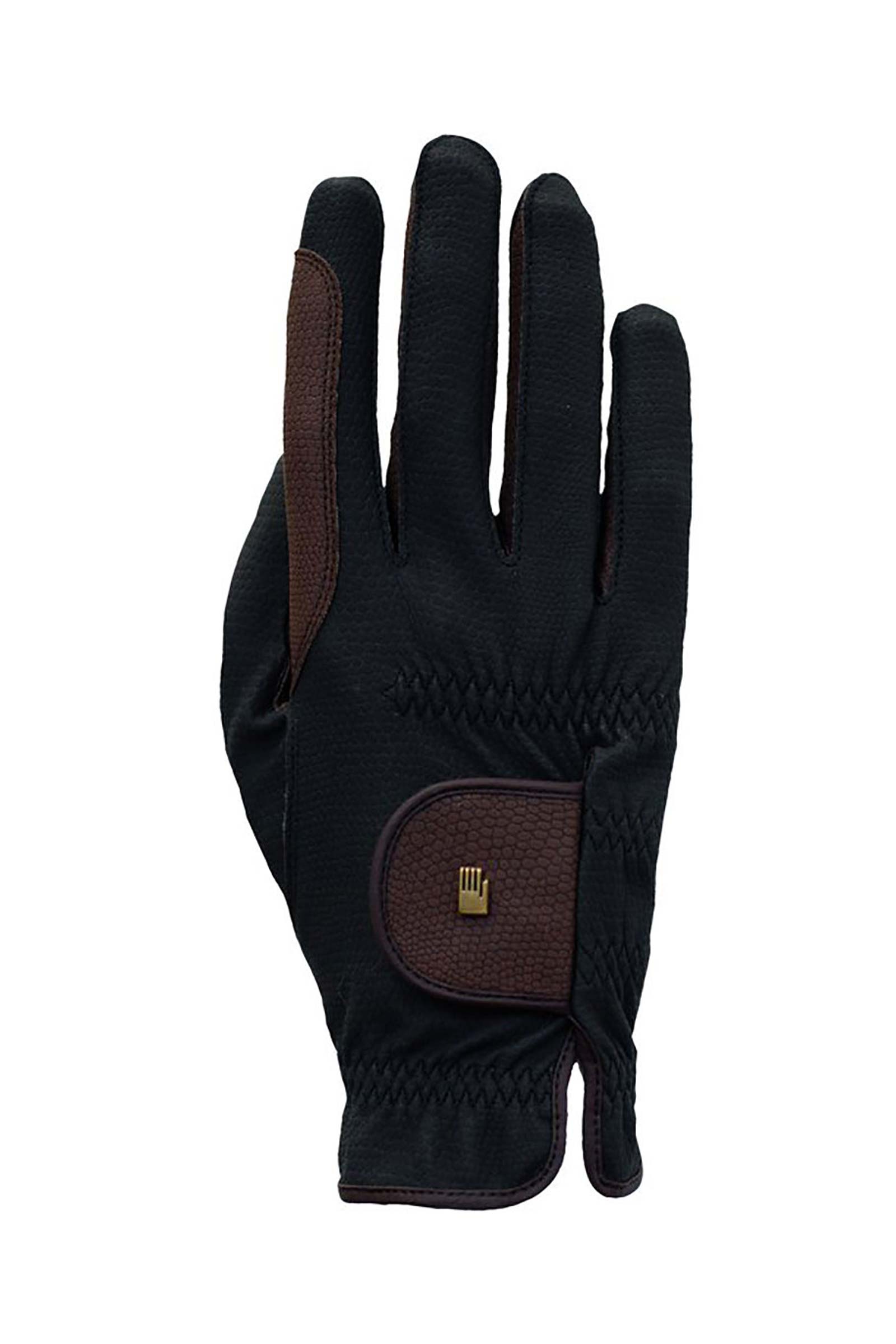 Black/Dark Brown Guantes De Equitación de Invierno Roeckl Malta