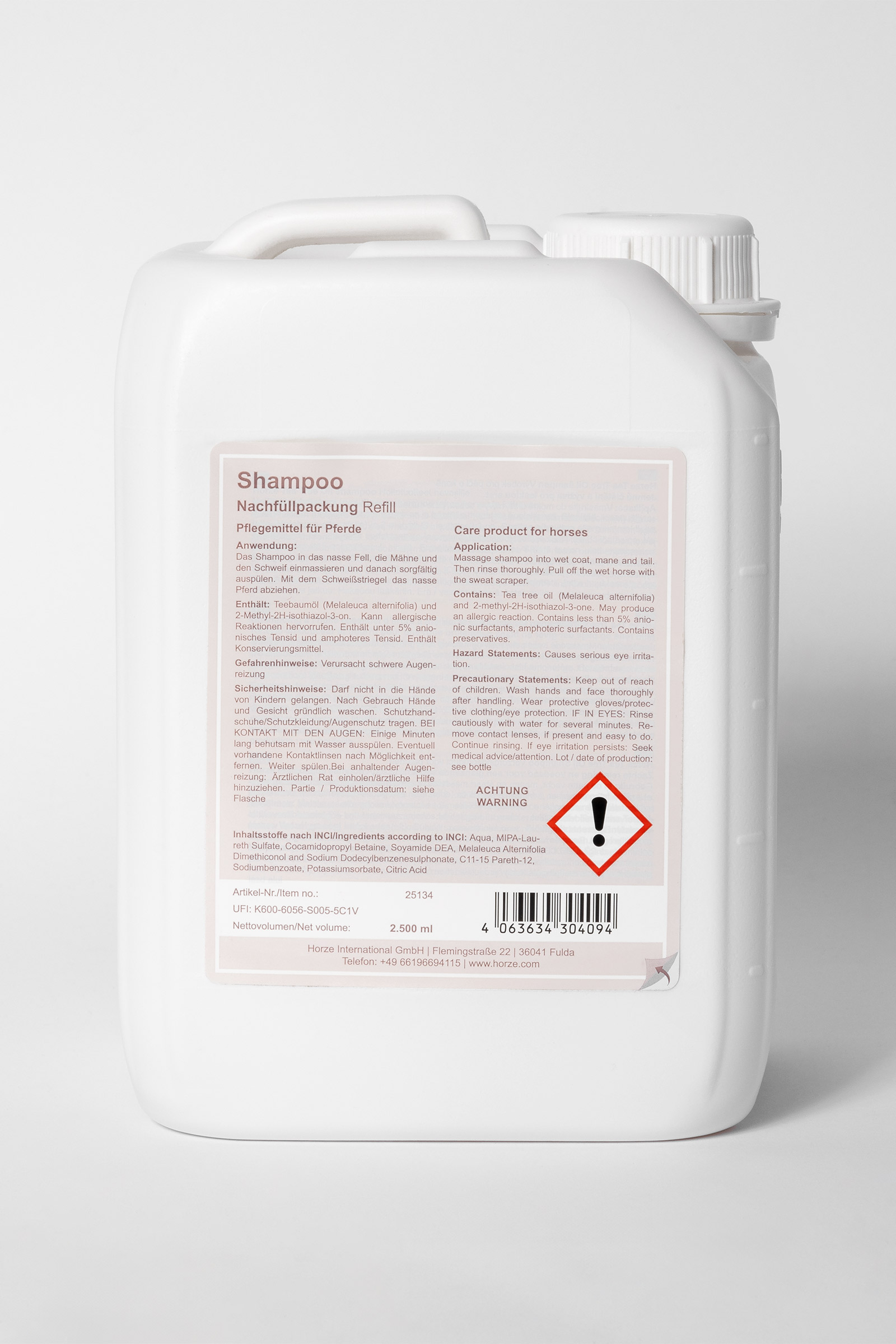 Recarga de Champ&uacute; de Aceite de &Aacute;rbol del T&eacute; Horze, 2.5l