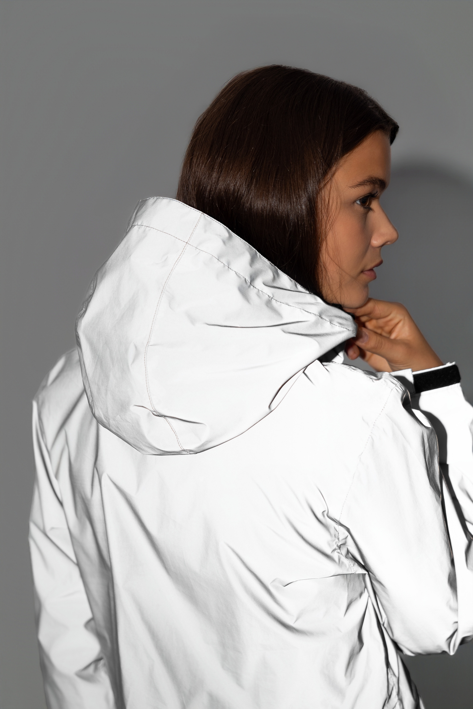 Horze Chaqueta de lluvia reflectante para mujeres