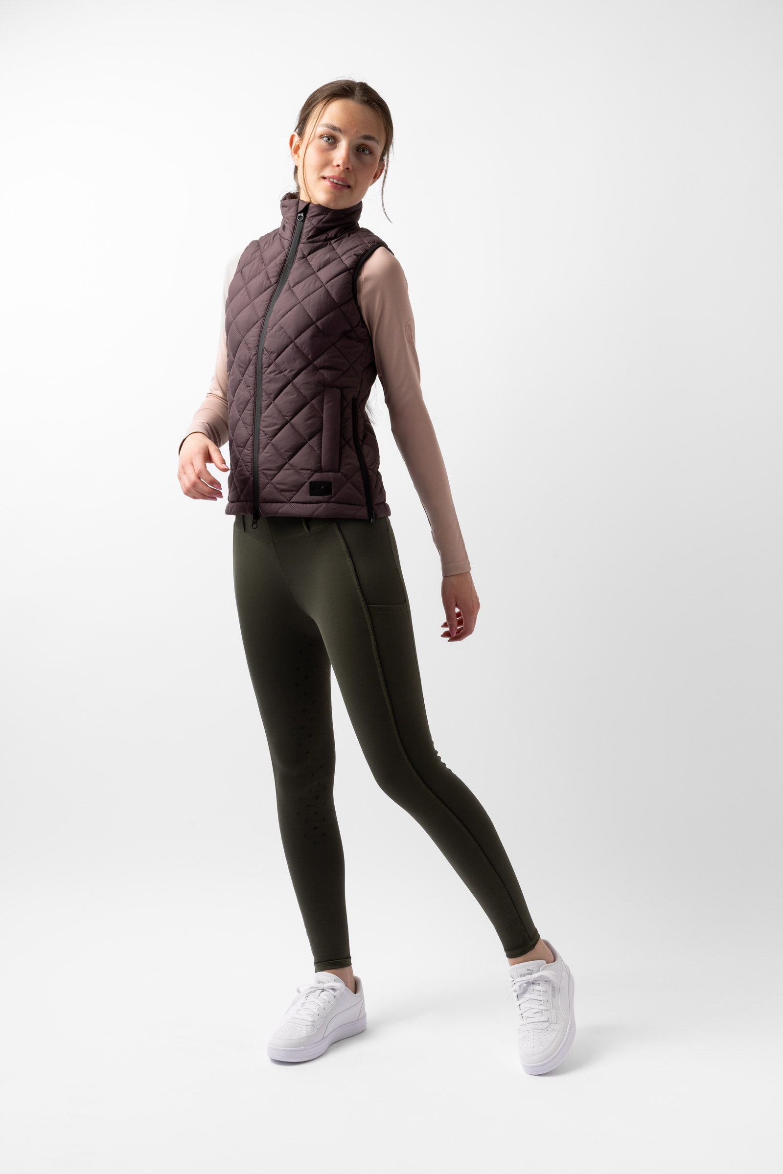 Chaleco de Equitaci&oacute;n Acolchado para Mujer Horze Young Rider NAIA