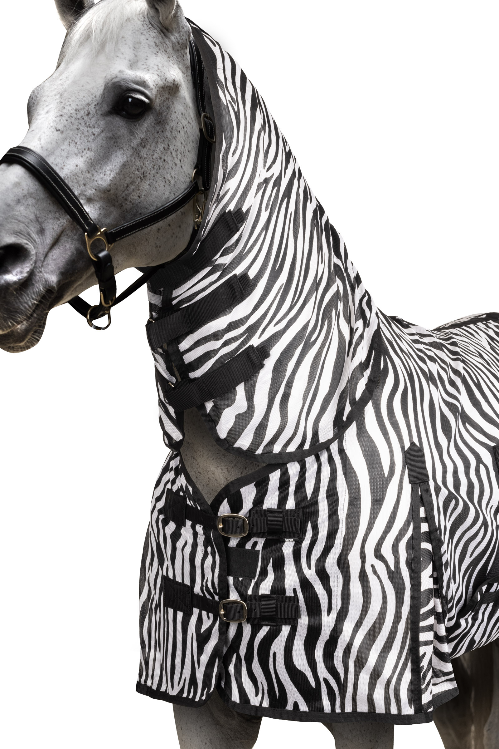 Horze Defender Pony Manta Anti-Moscas con Cubre Cuello Completo 