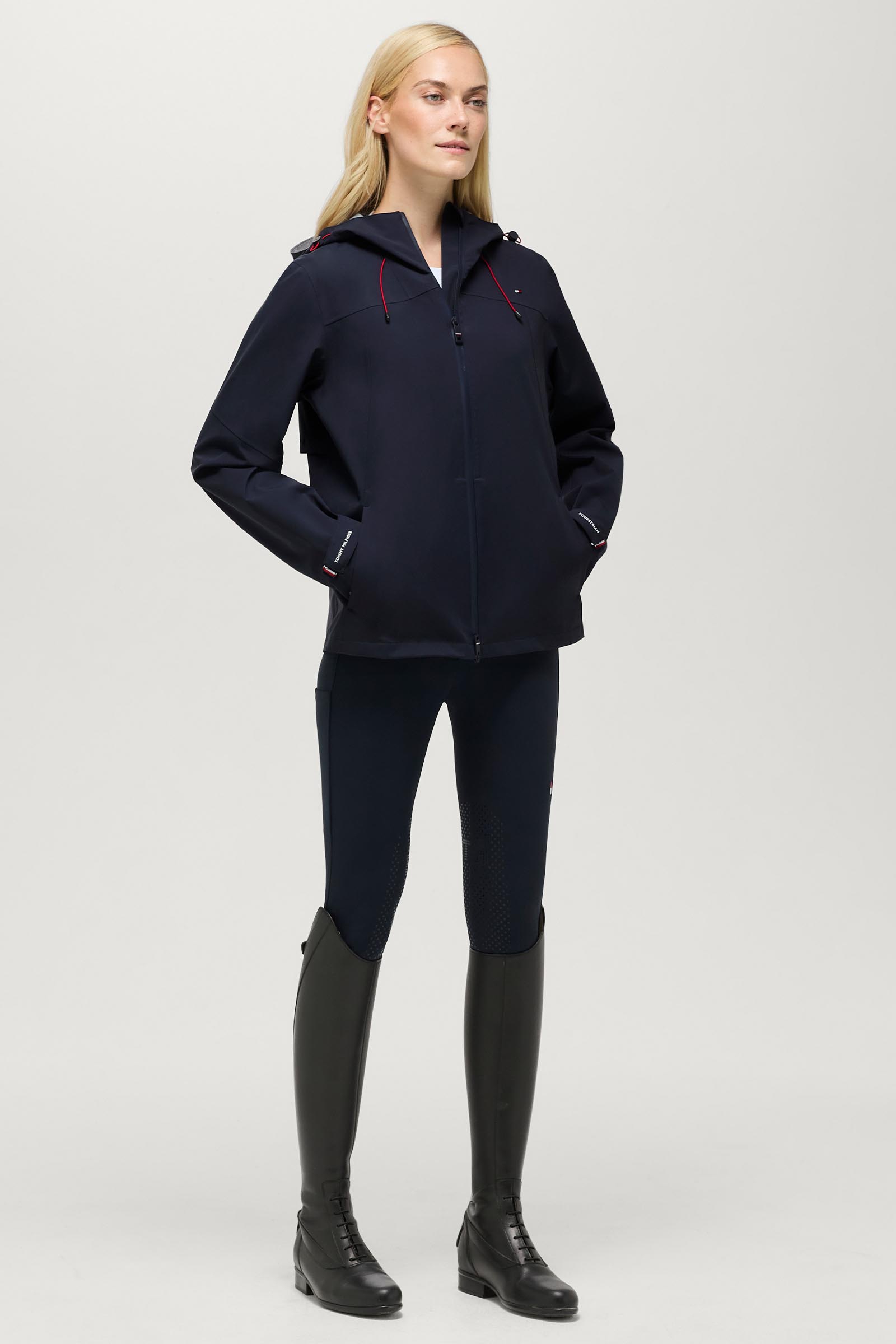 Tommy Hilfiger Equestrian Upland chaqueta impermeable para mujer compatible con airbag