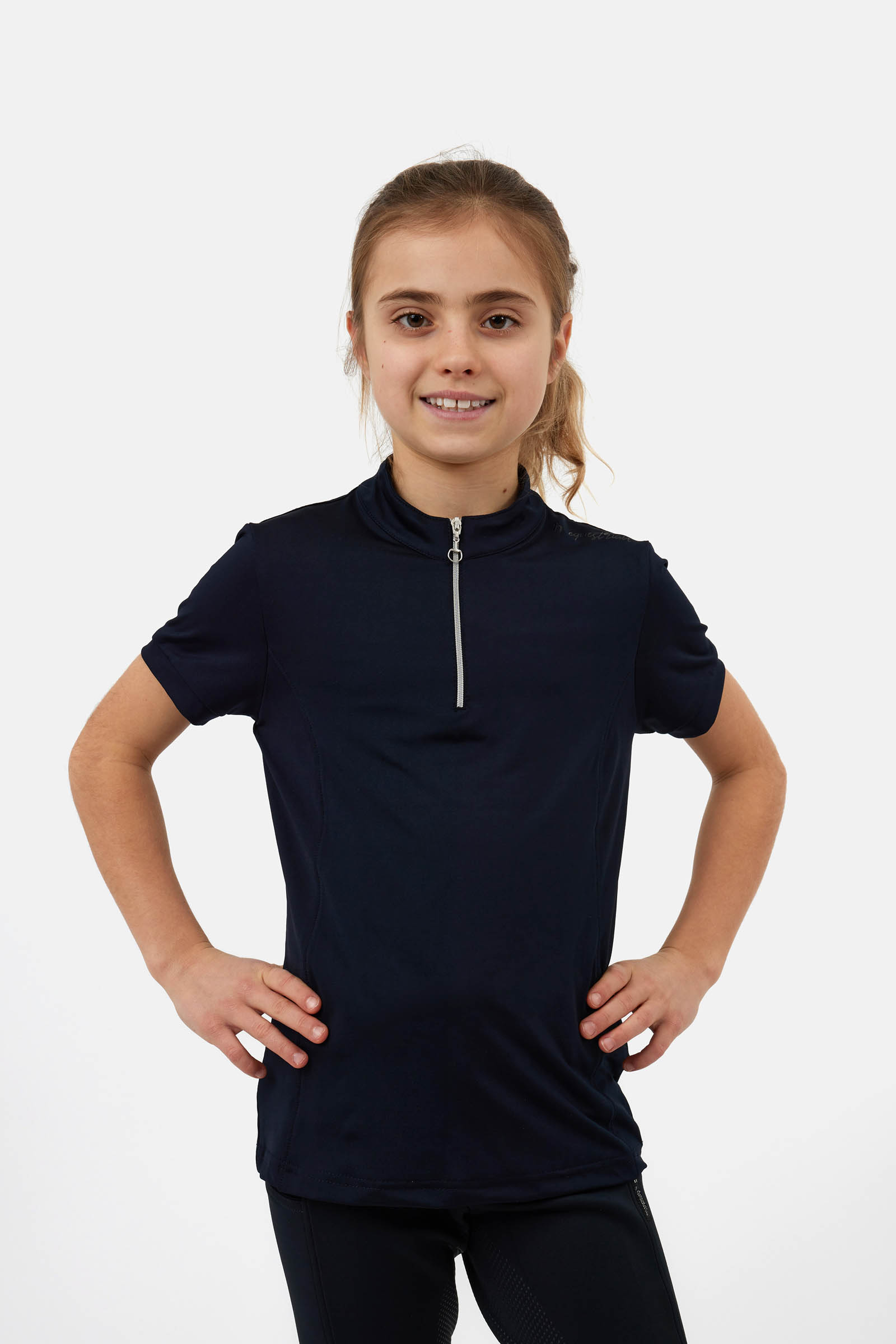 Dark Navy Horze Young Rider Mina camiseta de entrenamiento