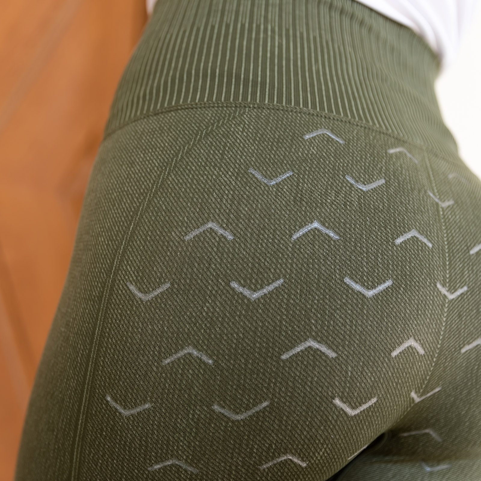 Mallas de Equitación sin Costuras y Apariencia Vaquera con Asiento Completo de Silicona para Mujer Horze Vanessa