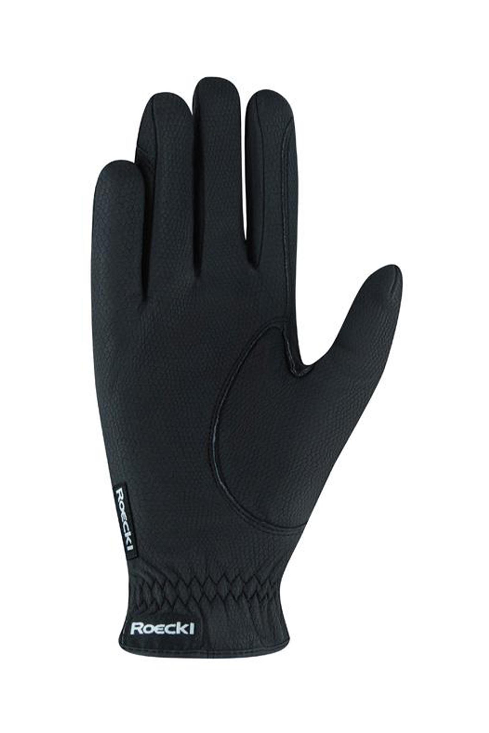 Black Roeckl Lisboa guantes de equitaci&oacute;n para mujer Roeck-Grip Swarovski