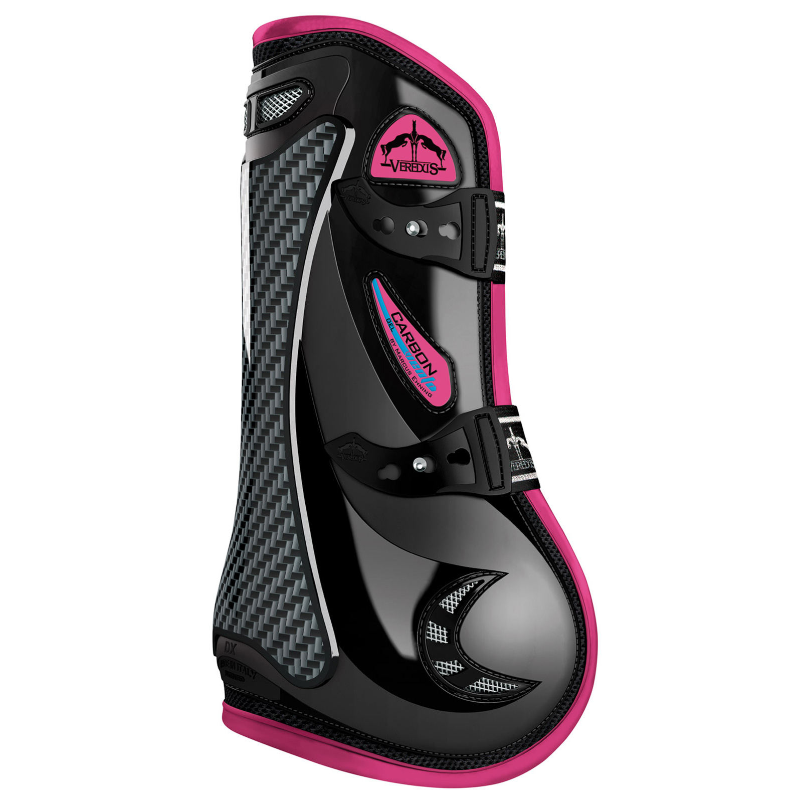Black/Pink Veredus Carbon Gel Vento de Color Delantero, Protector de Tend&oacute;n