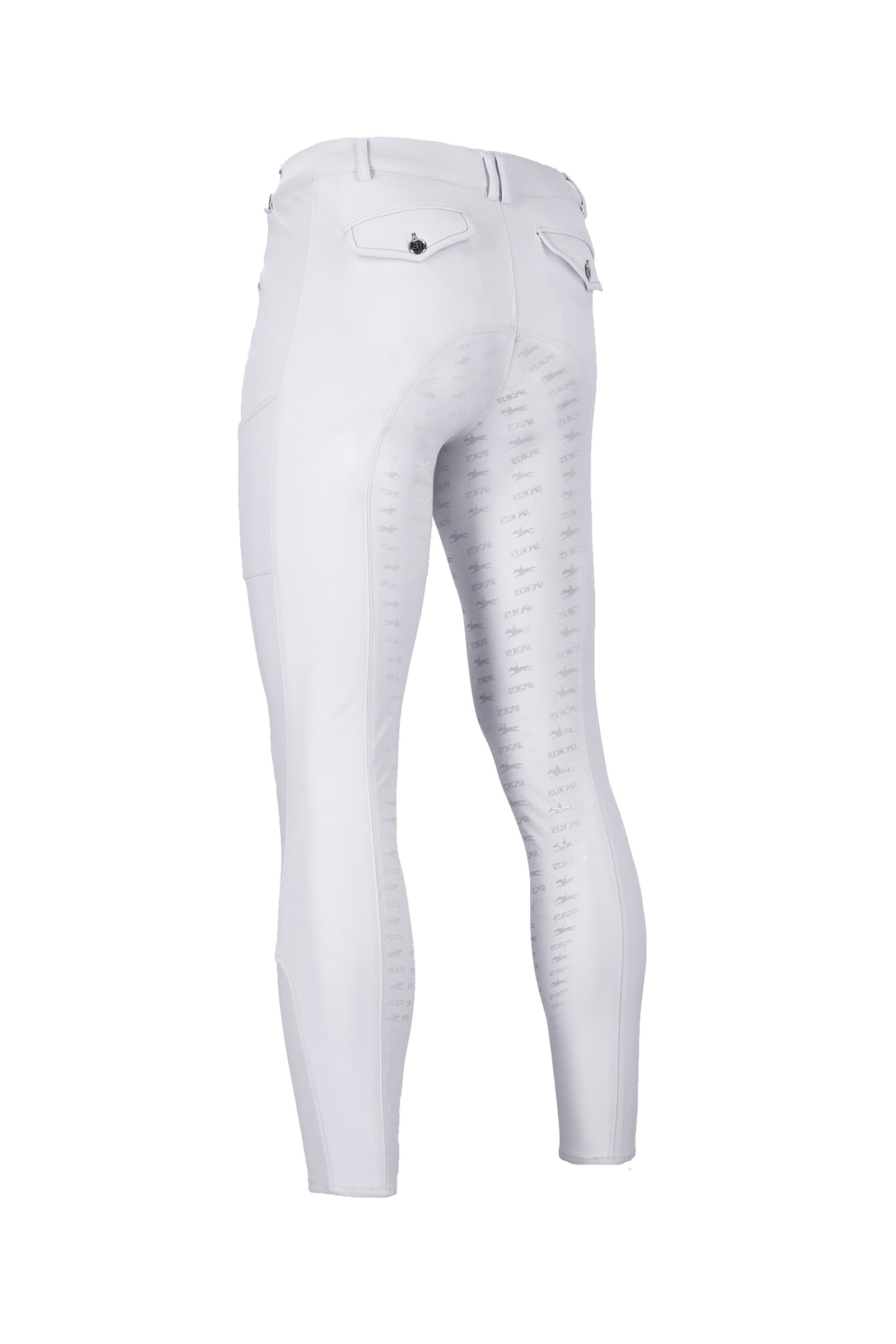 white Pantalones de Montar con Asiento Completo para Hombre Schockemöhle Sports Leo II