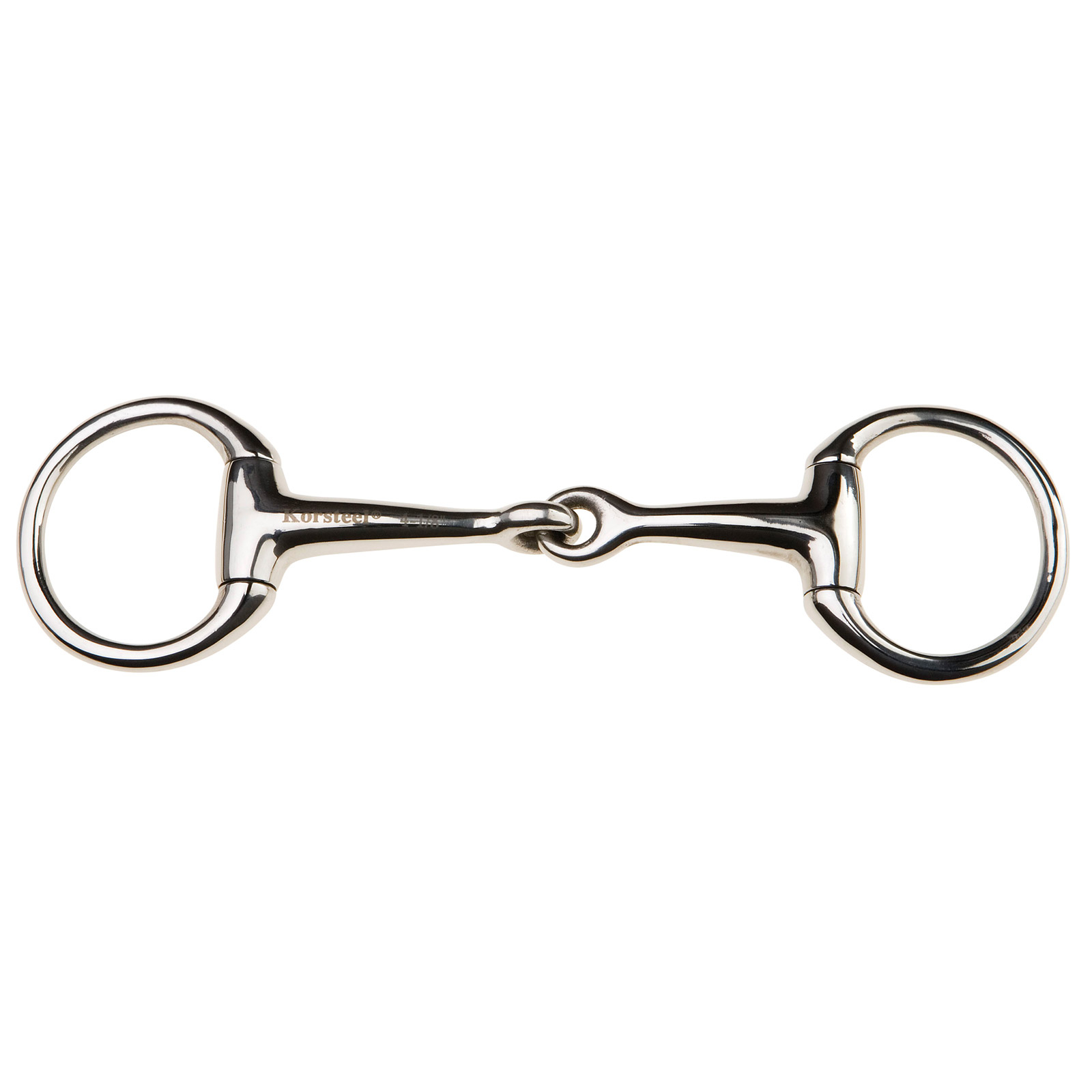 Korsteel Stainless Steel Jointed Eggbutt Bradoon Snaffle Bit