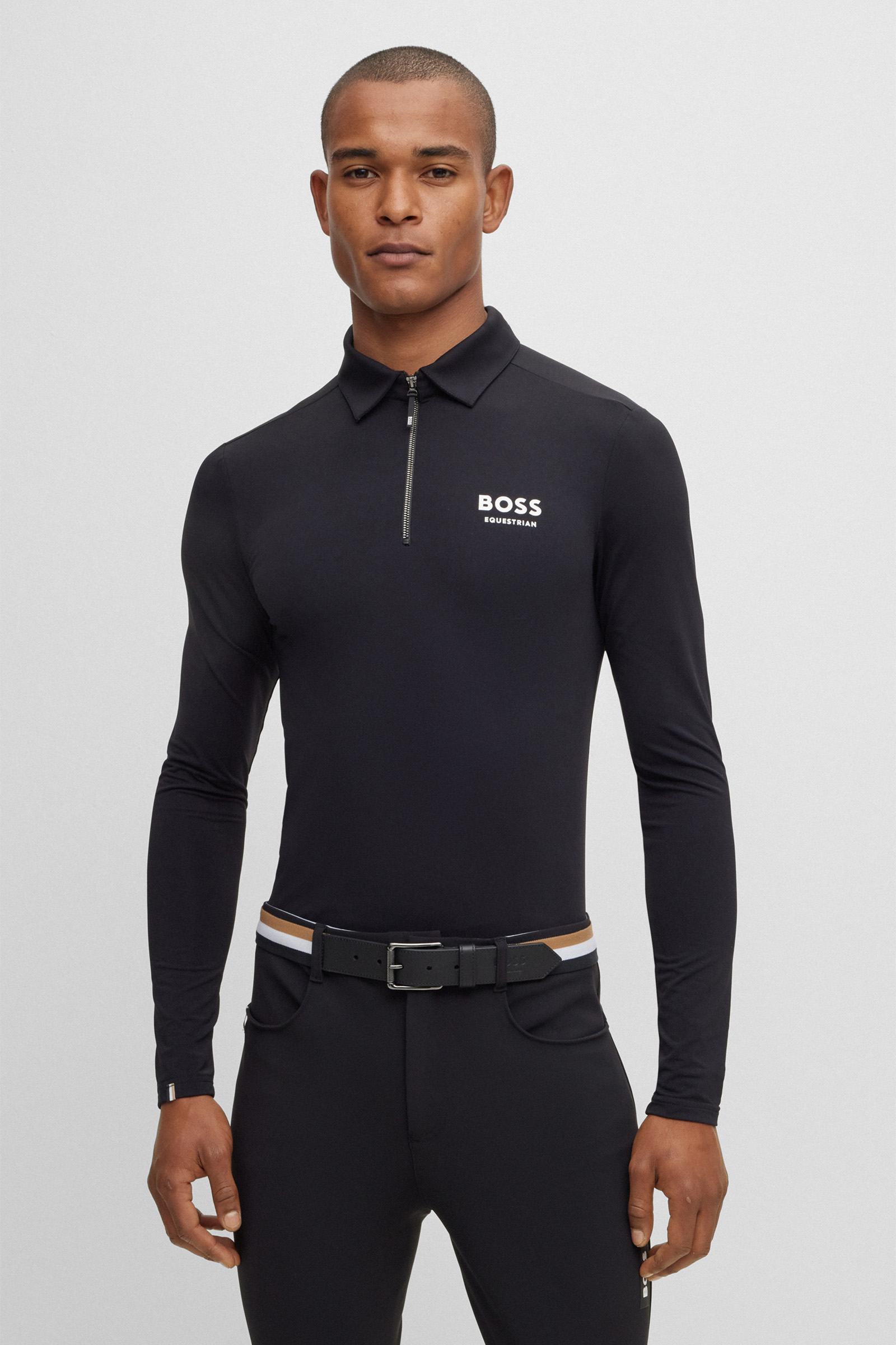 Polo de entrenamiento Boss Elton Signature Stripe para hombre