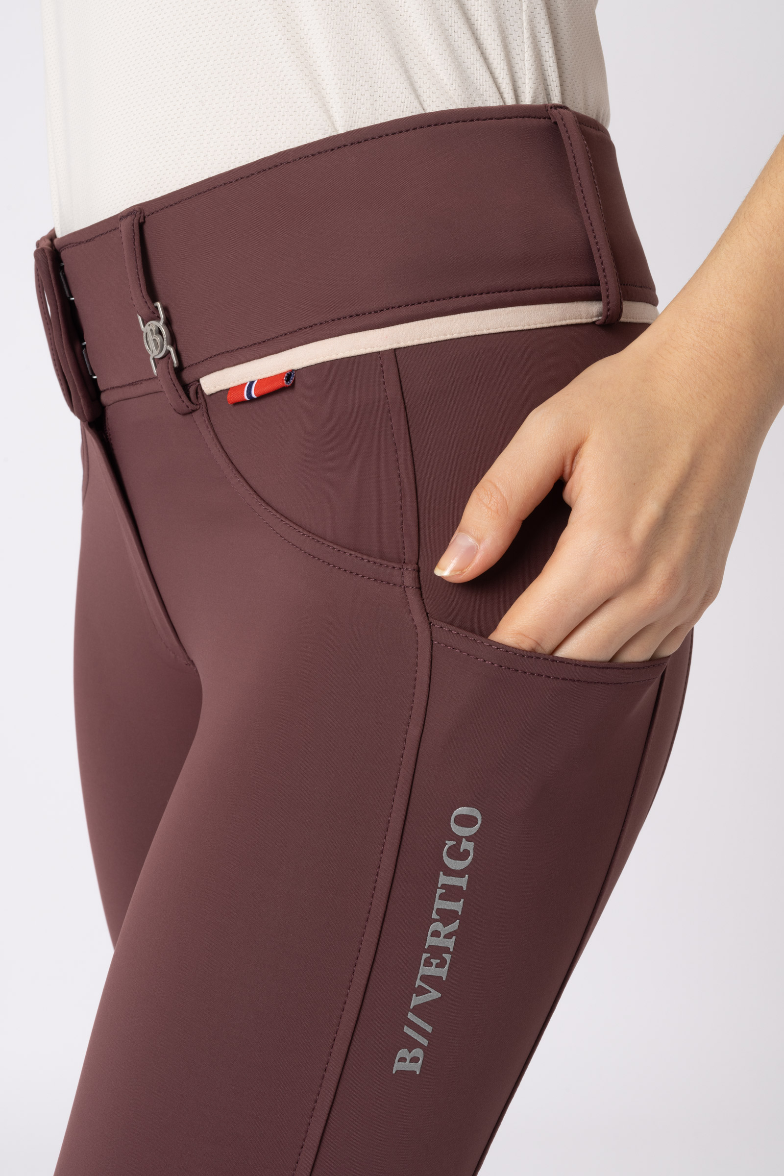 Pantalones de Montar con Refuerzo de Rodilla para Mujer B Vertigo Elea