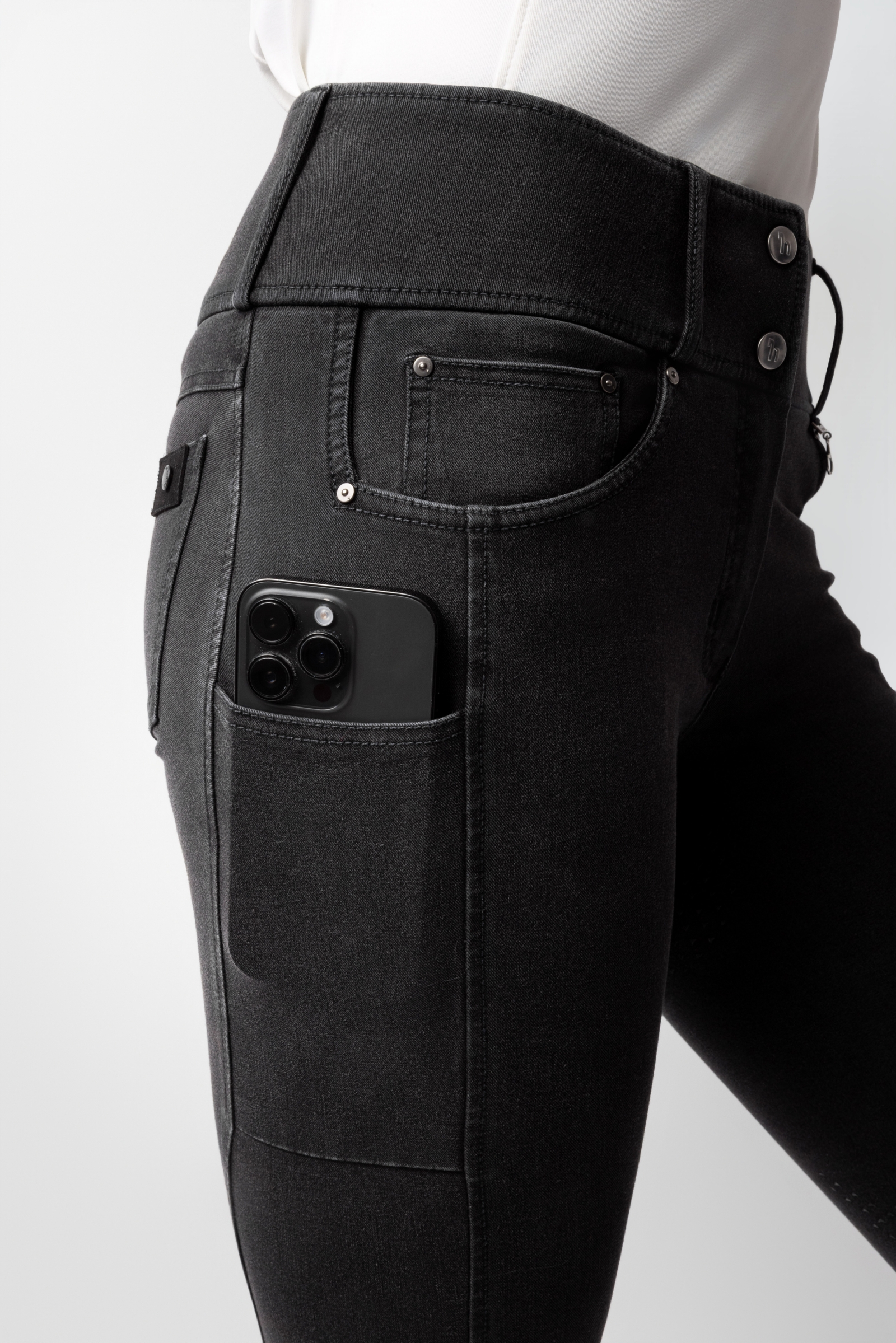 Horze Carolyn pantalones de montar vaqueros con asiento completo para mujer  