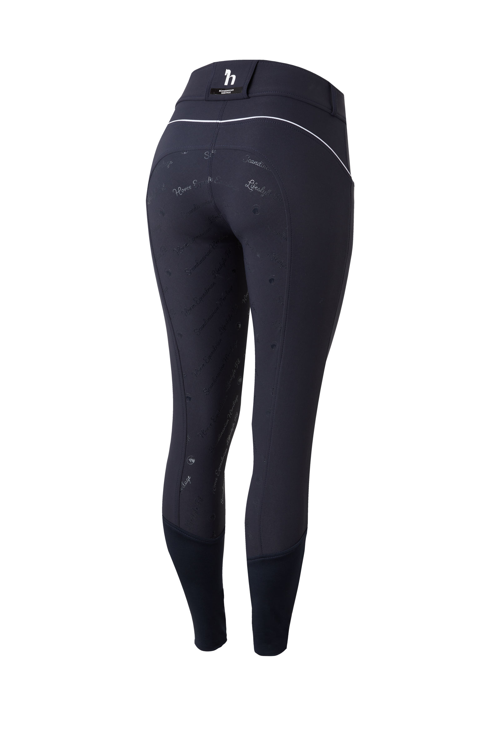 Azul marino Horze Nordic Performance pantalones de equitaci&oacute;n para mujer con asiento completo de silicona