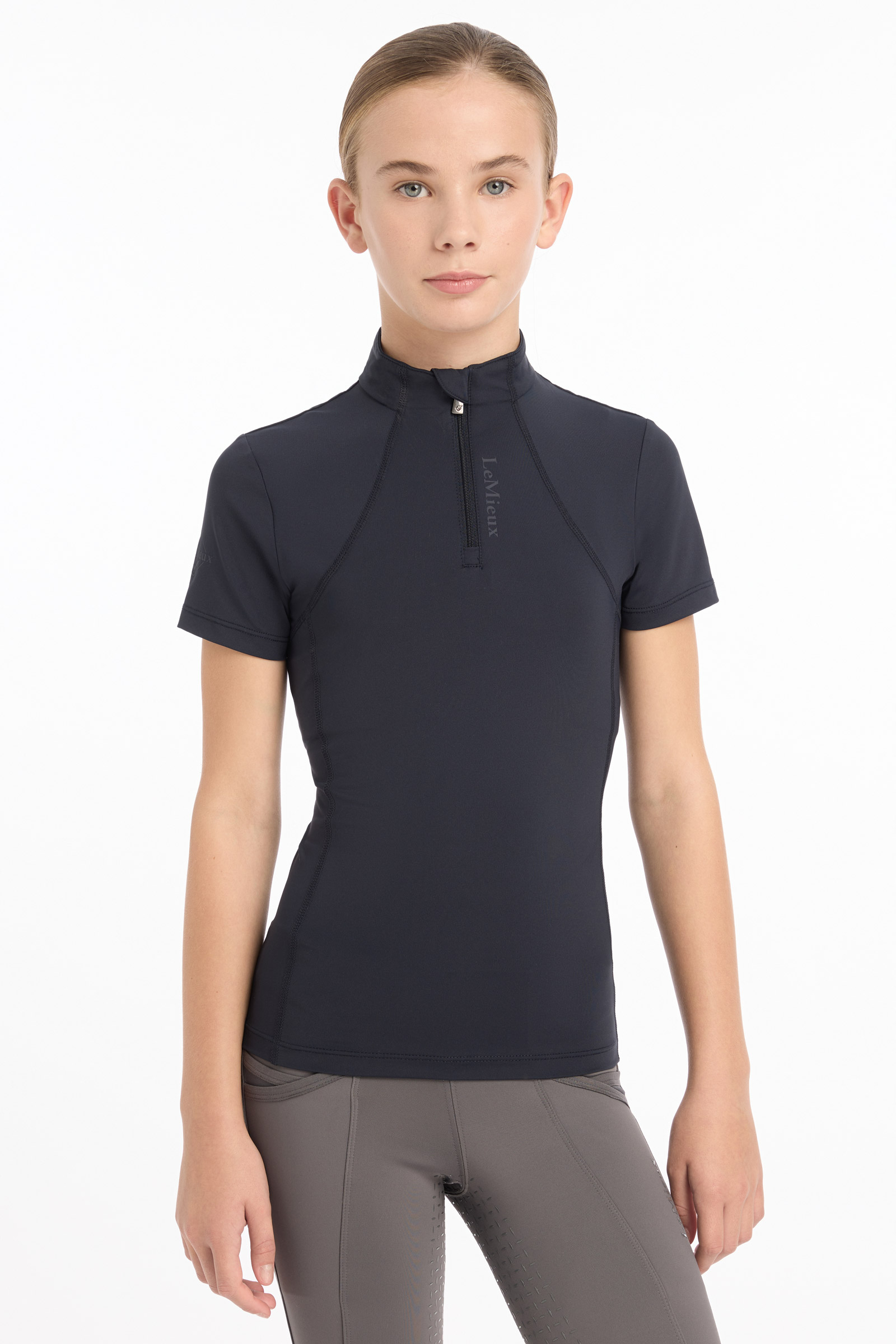 LeMieux capa base de manga corta para jóvenes jinetes