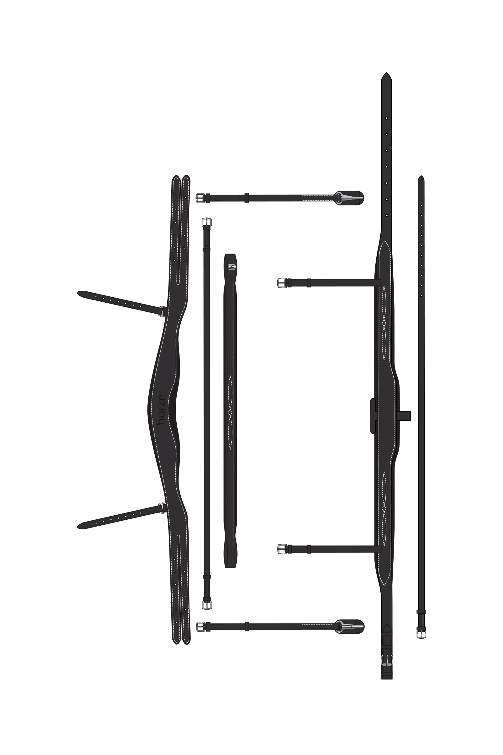 Horze Deauville brida de salto con mosquetones